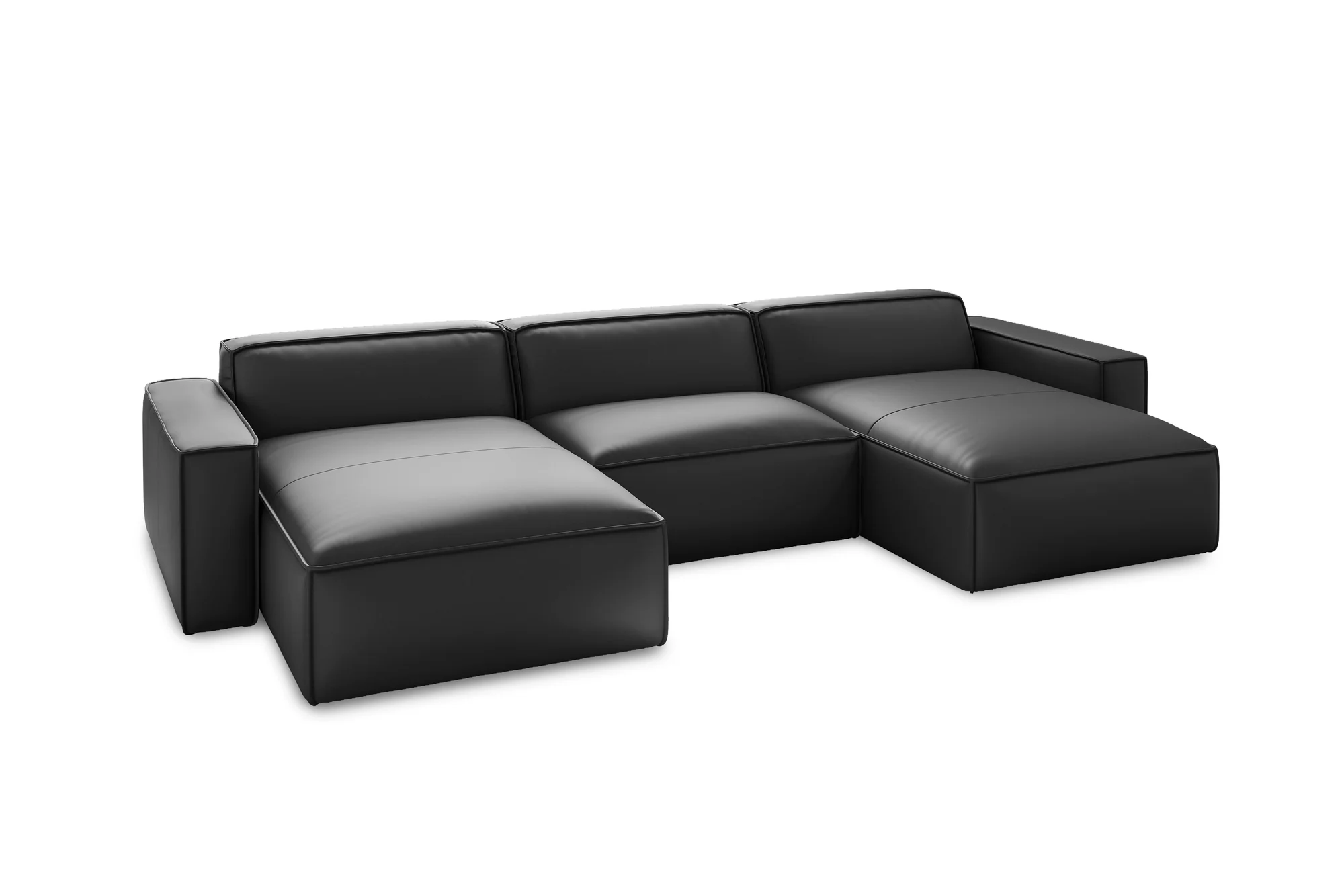Nathan Leather Modular Sectional Lounge - Image 17