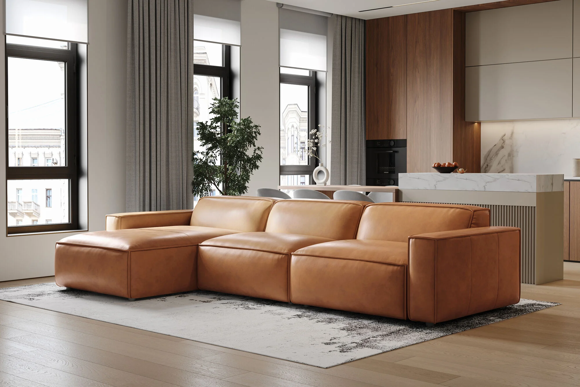 Nathan Leather Modular Sectional Lounge - Image 23
