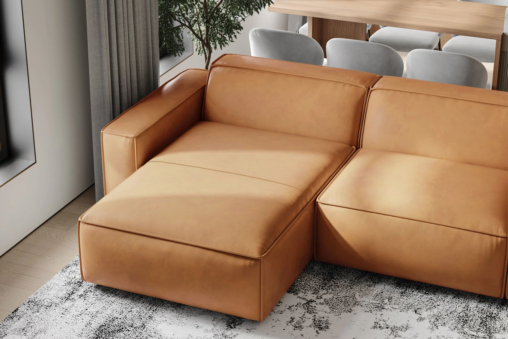 Nathan Leather Modular Sectional Lounge - Image 27