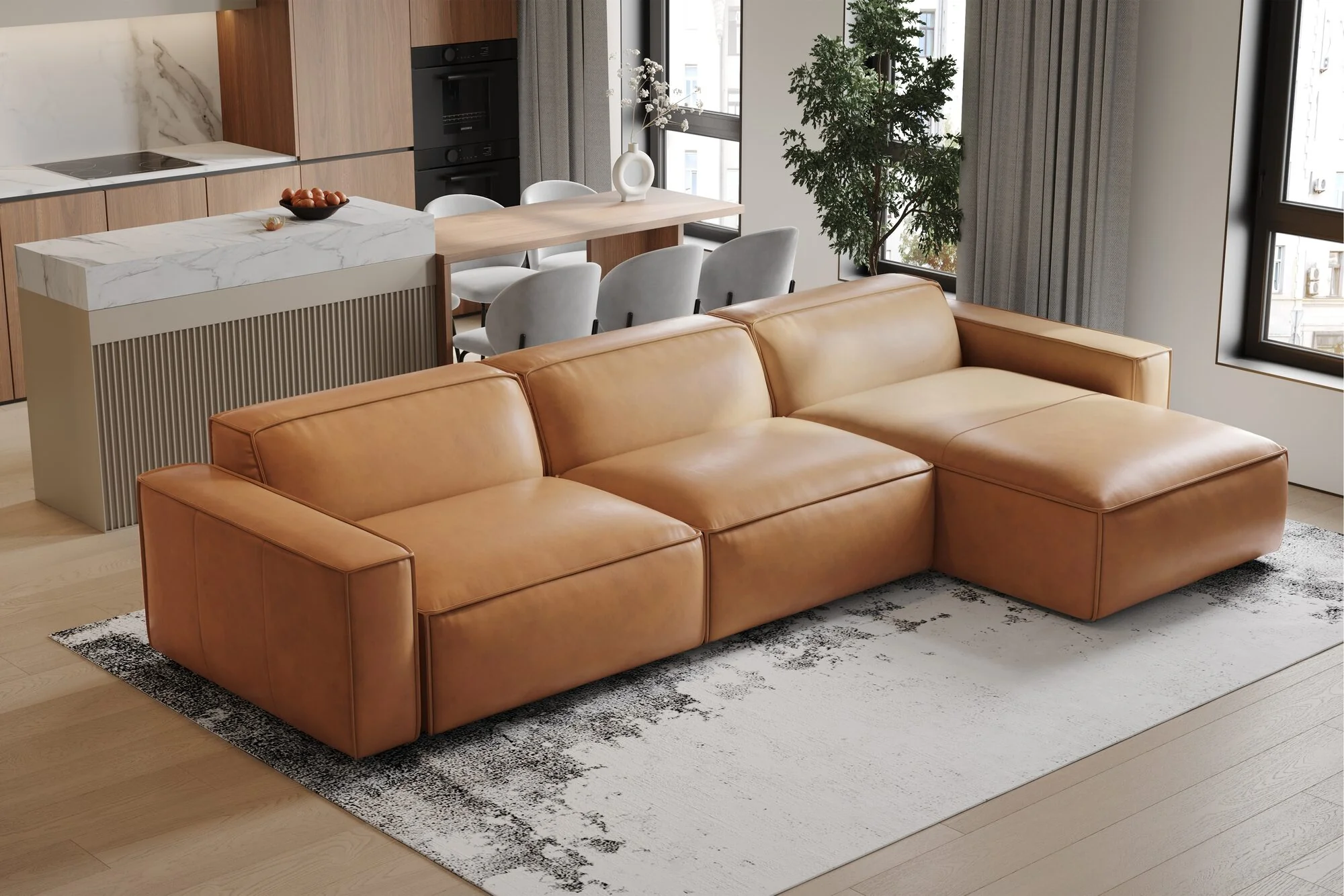 Nathan Leather Modular Sectional Lounge - Image 34