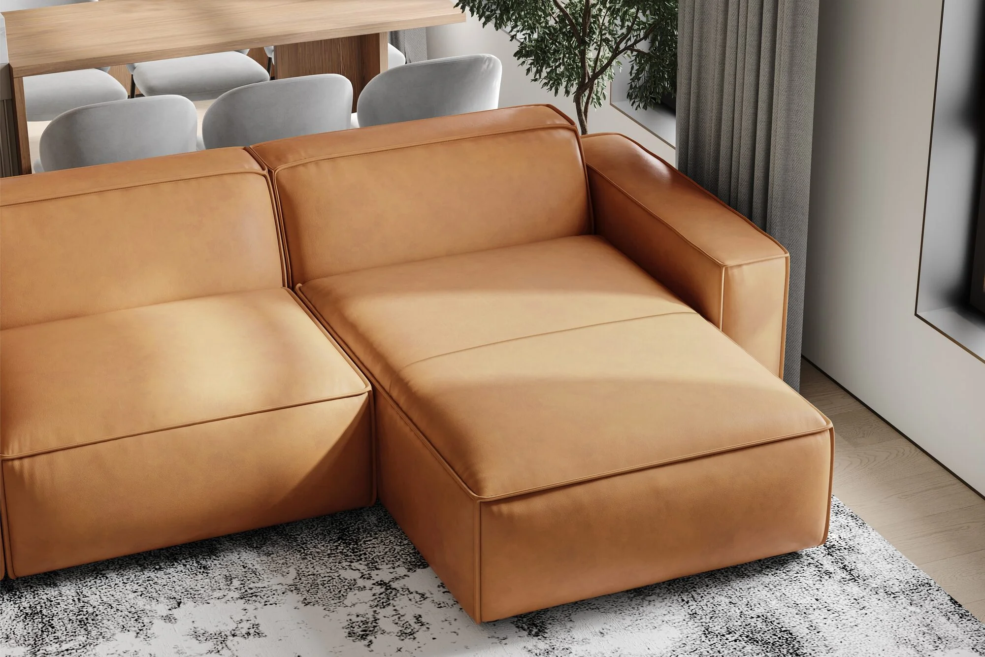 Nathan Leather Modular Sectional Lounge - Image 38