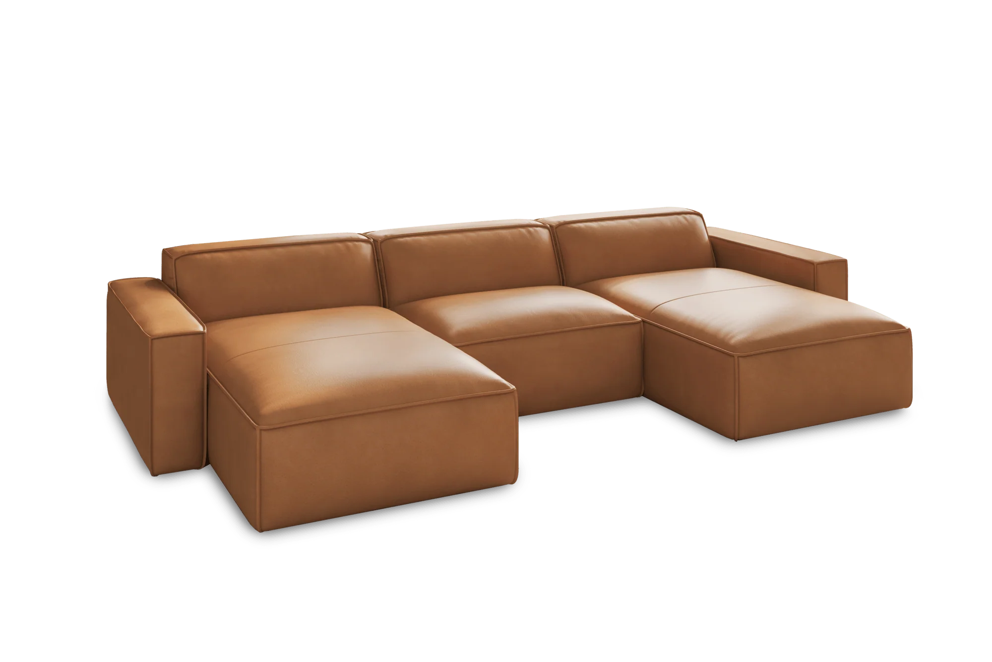 Nathan Leather Modular Sectional Lounge - Image 44