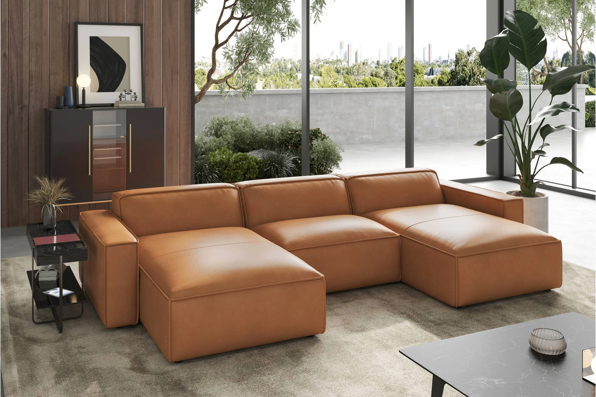 Nathan Leather Modular Sectional Lounge - Image 45