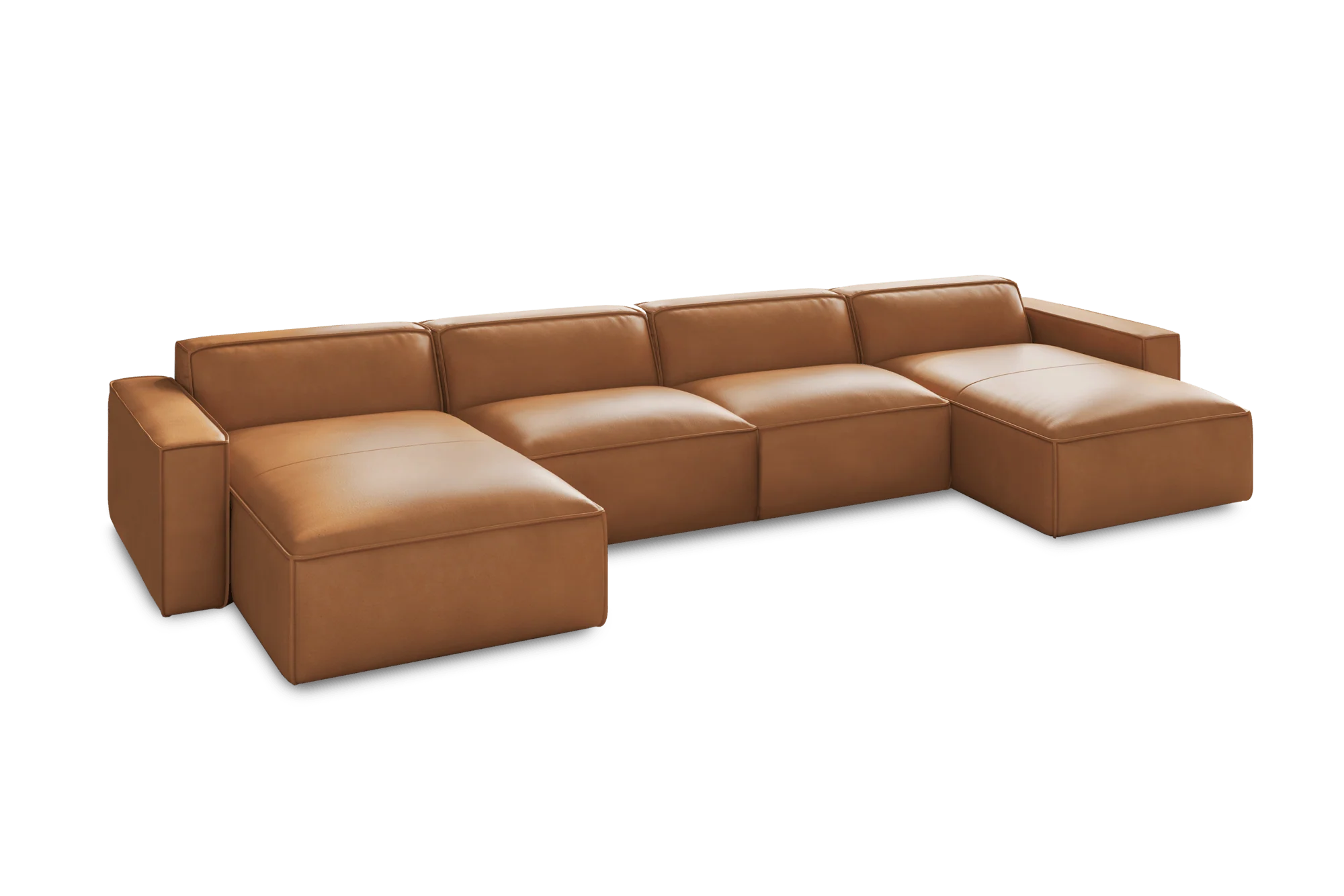 Nathan Leather Modular Sectional Lounge - Image 47