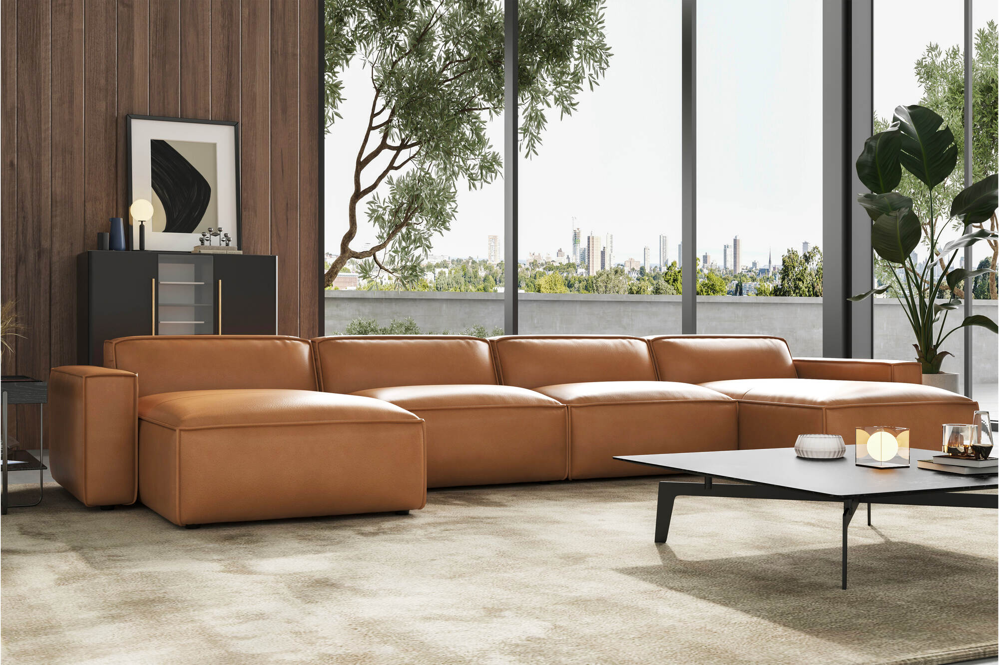 Nathan Leather Modular Sectional Lounge - Image 48