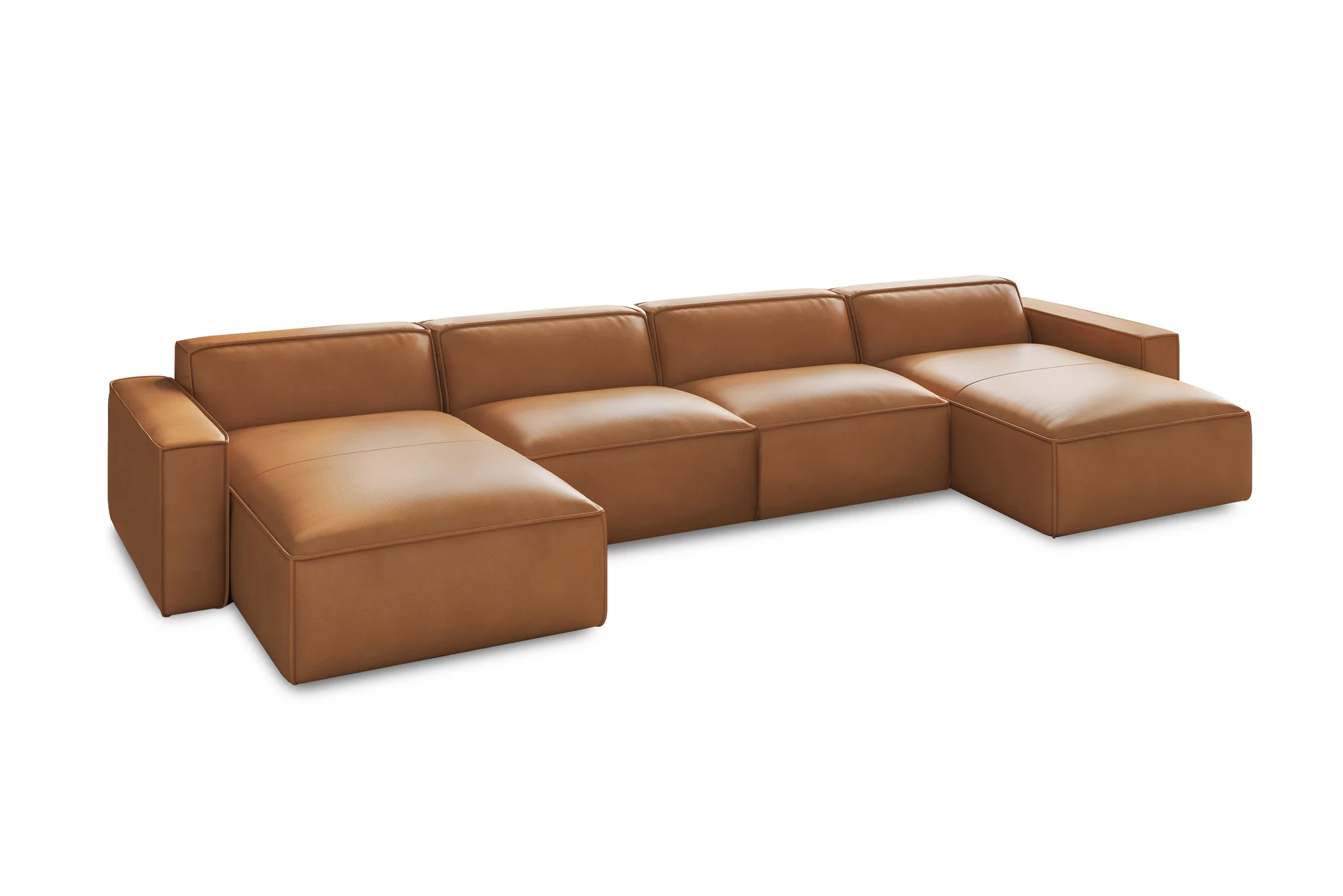 Nathan Leather Modular Sectional Lounge - Image 49