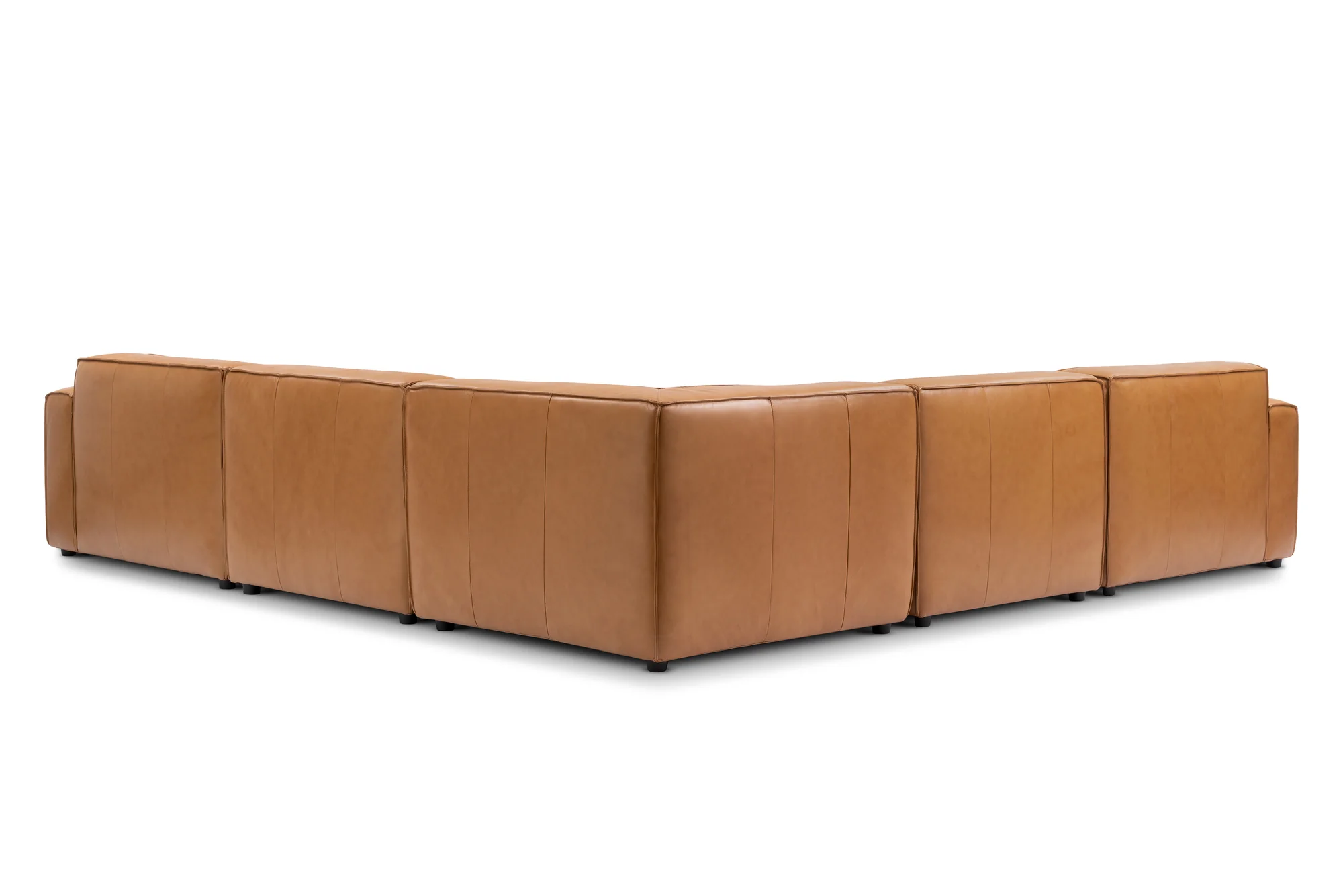 Nathan Leather Modular Corner Sectional Lounge - Image 7