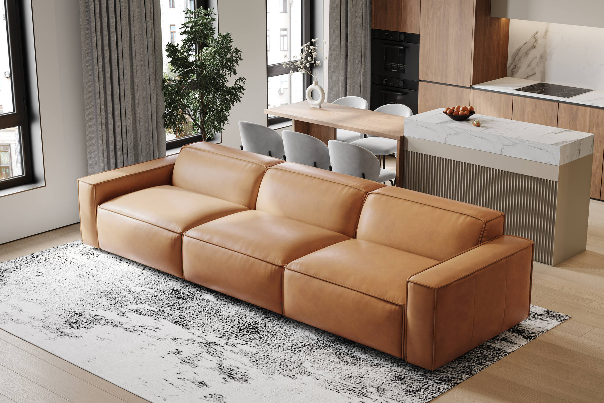 Nathan Leather Modular Lounge - Image 21