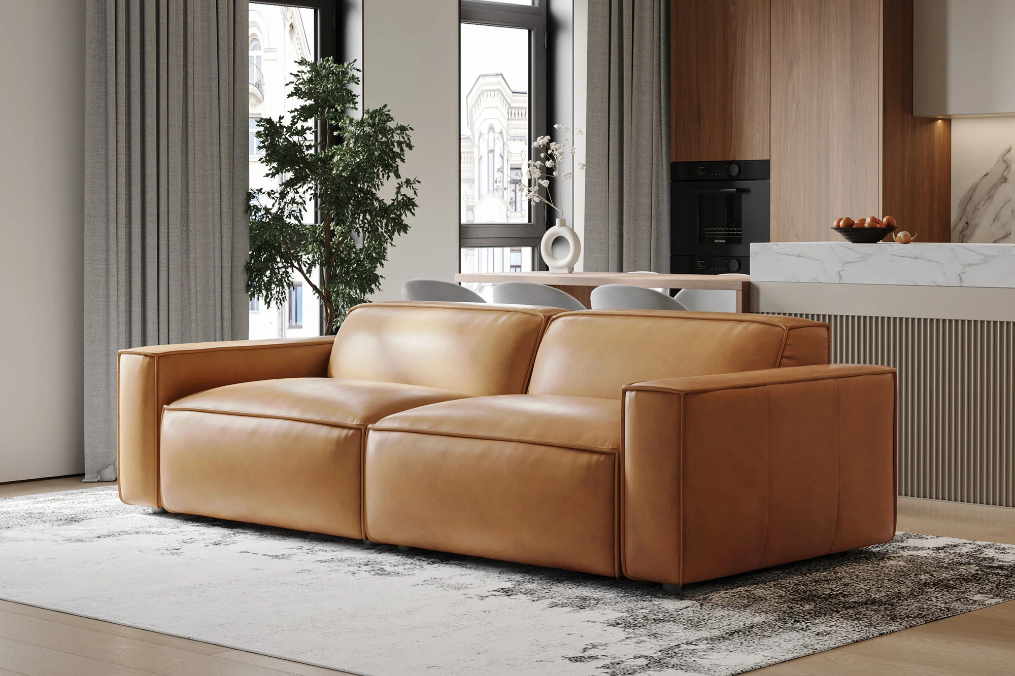 Nathan Leather Modular Lounge - Image 24