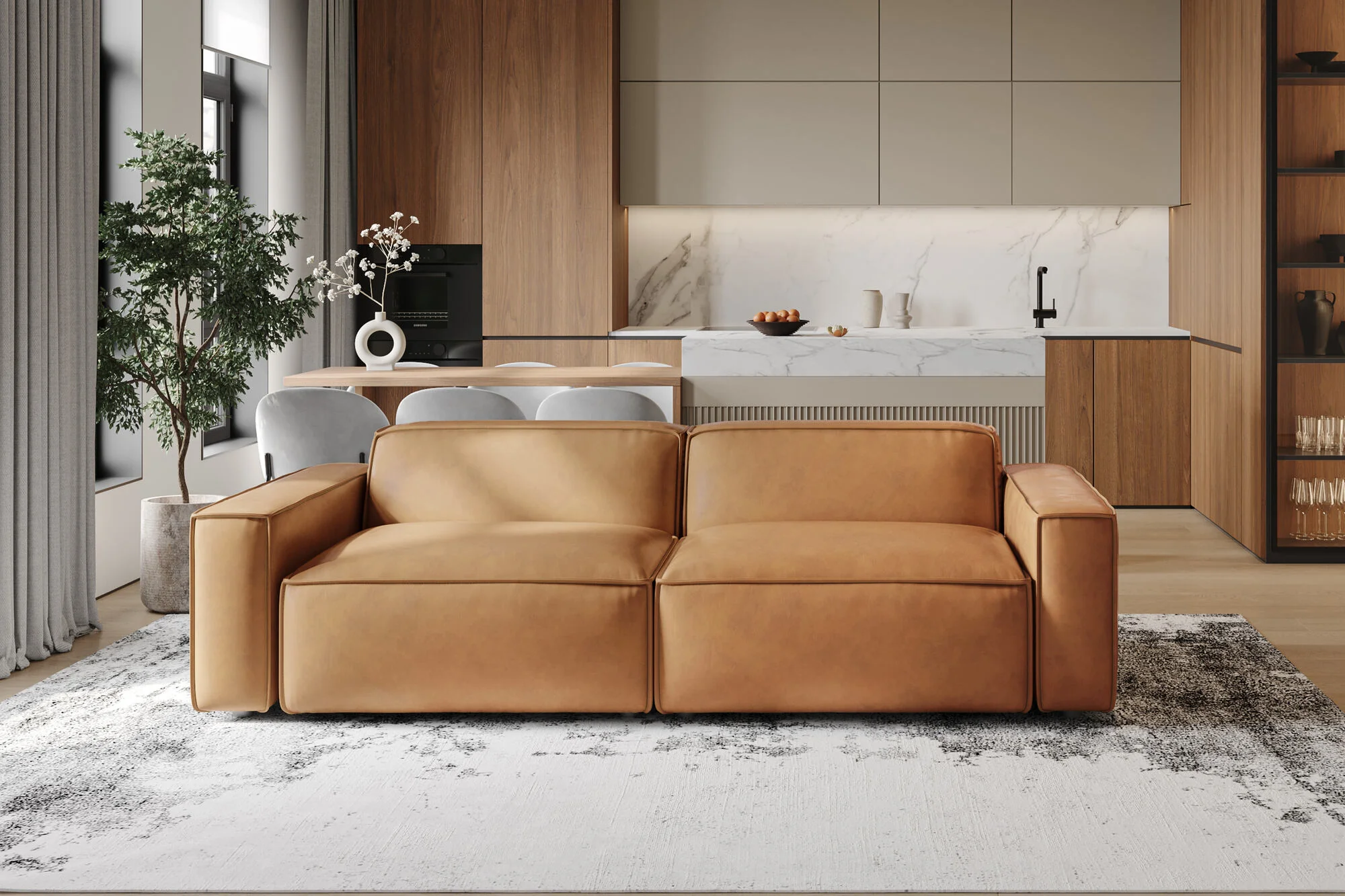 Nathan Leather Modular Lounge - Image 30