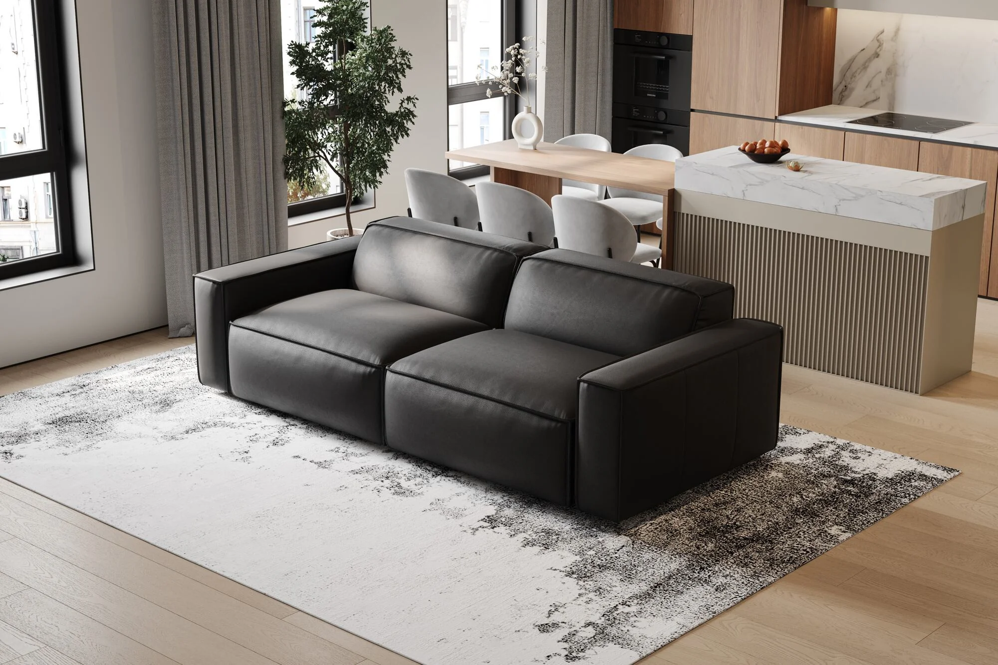 Nathan Leather Modular Lounge - Image 9