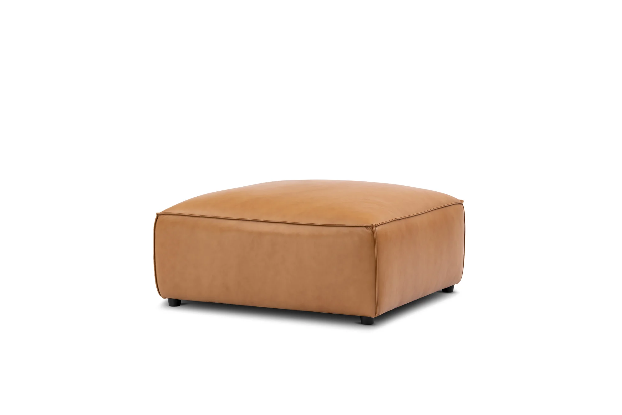 Nathan Leather Ottoman - Image 5
