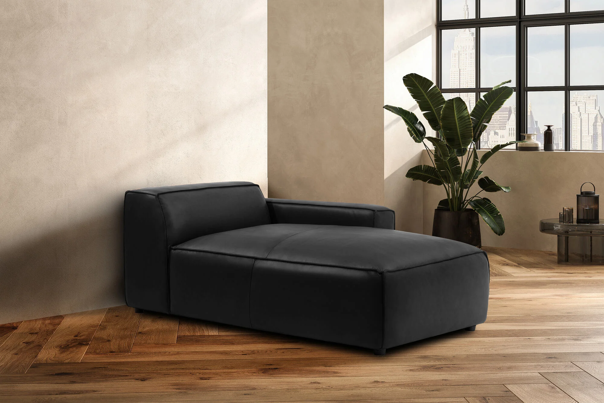 Nathan Leather Right Chaise Lounge Module - Image 10