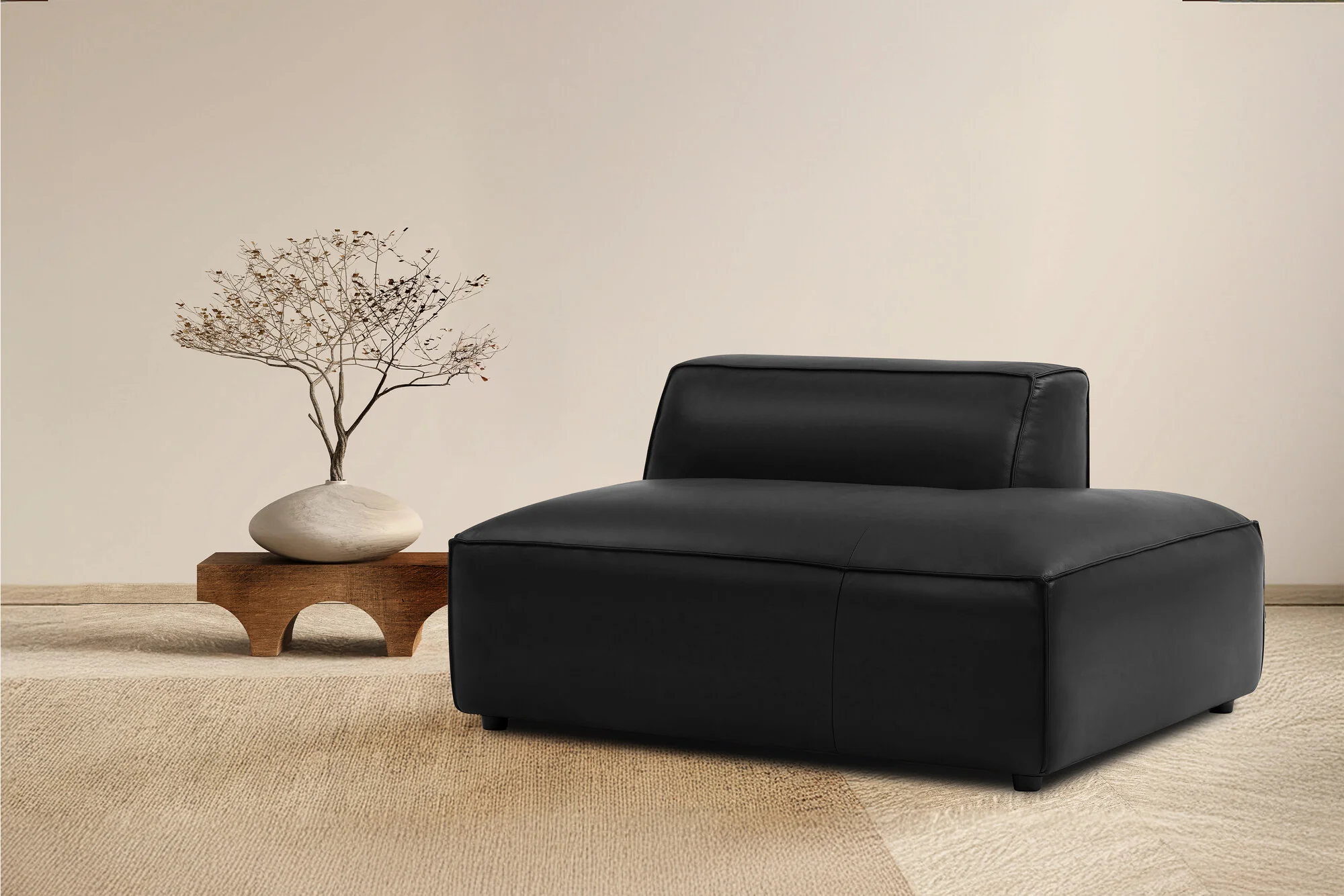 Nathan Leather Right Open-End Lounge Module - Image 9