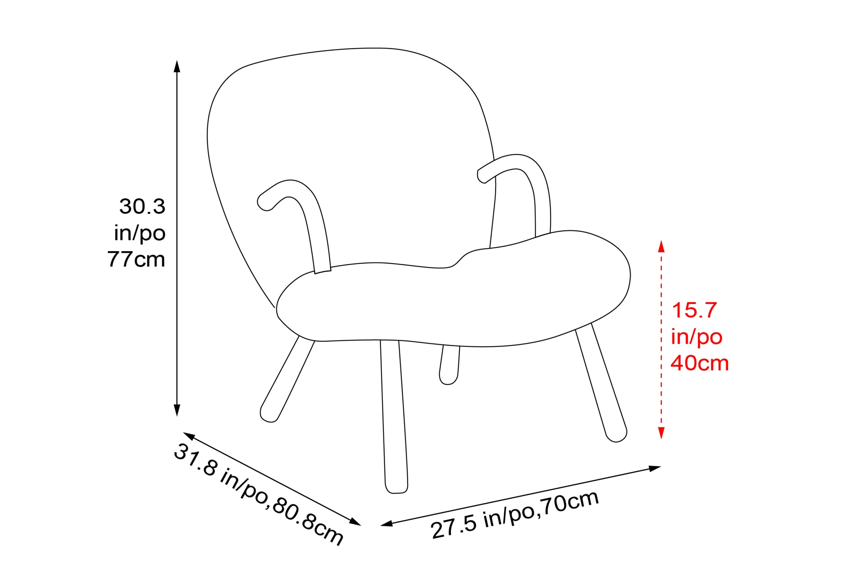 Nova Faux Sheepskin Accent Chair - Image 10