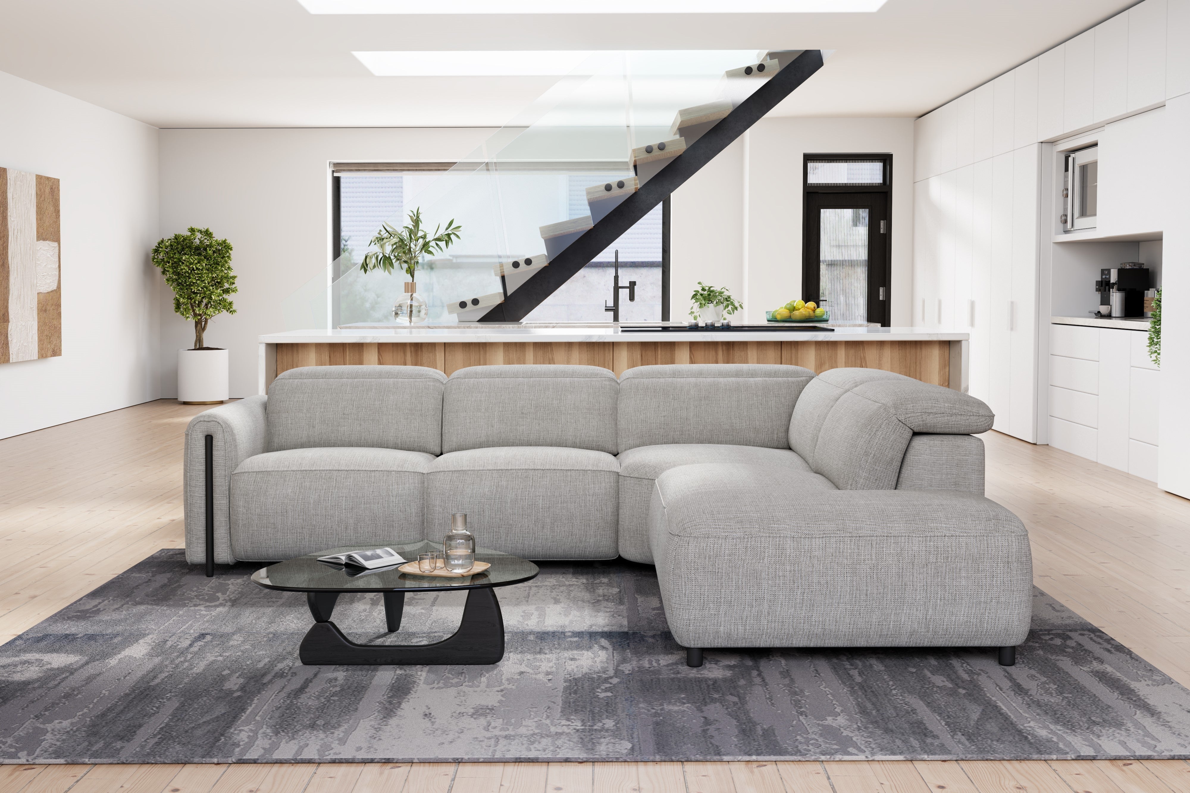 Octavia Fabric Reclining Corner Sectional Cloud Lounge - Image 16