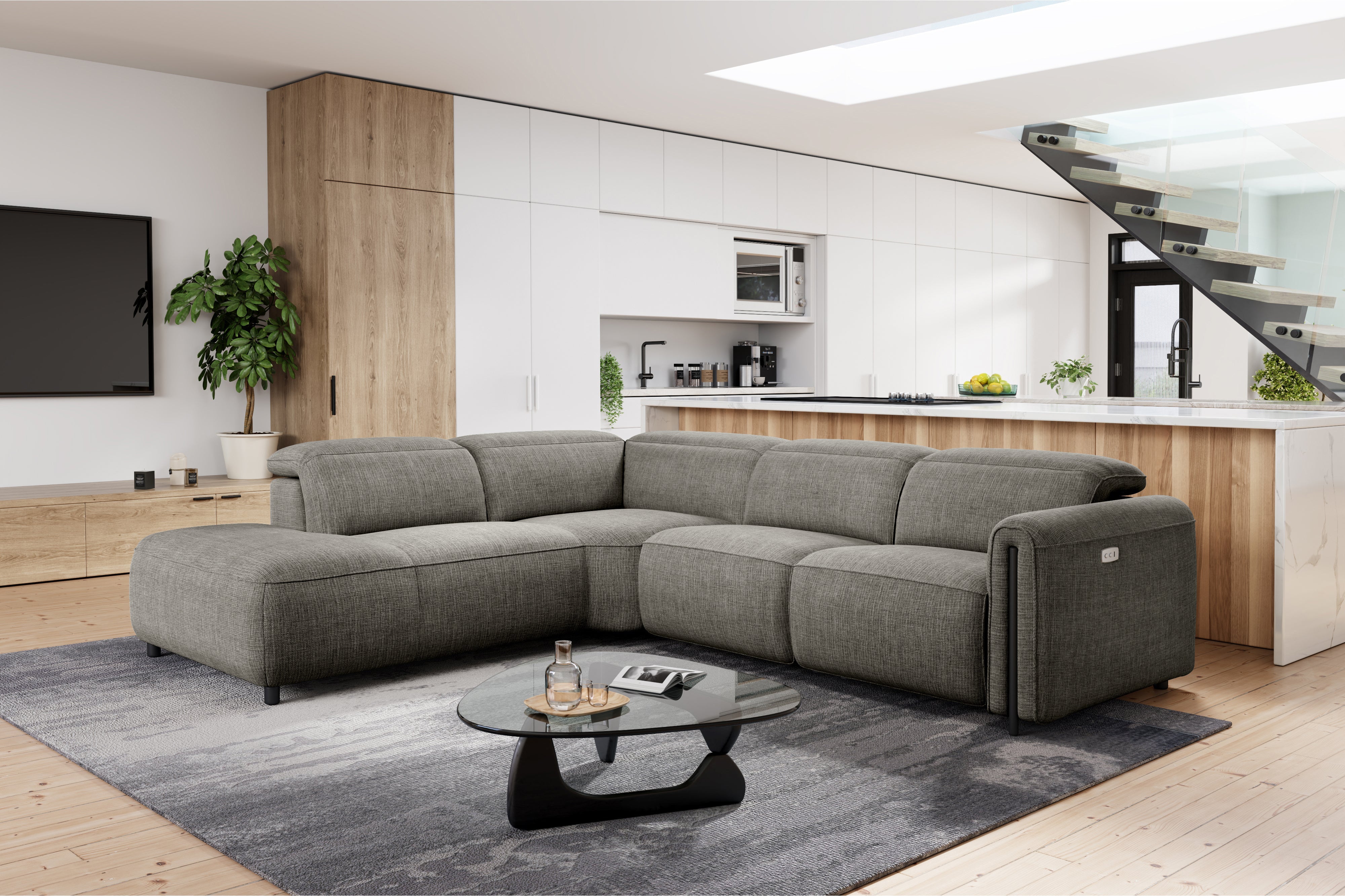 Octavia Fabric Reclining Corner Sectional Cloud Lounge - Image 26