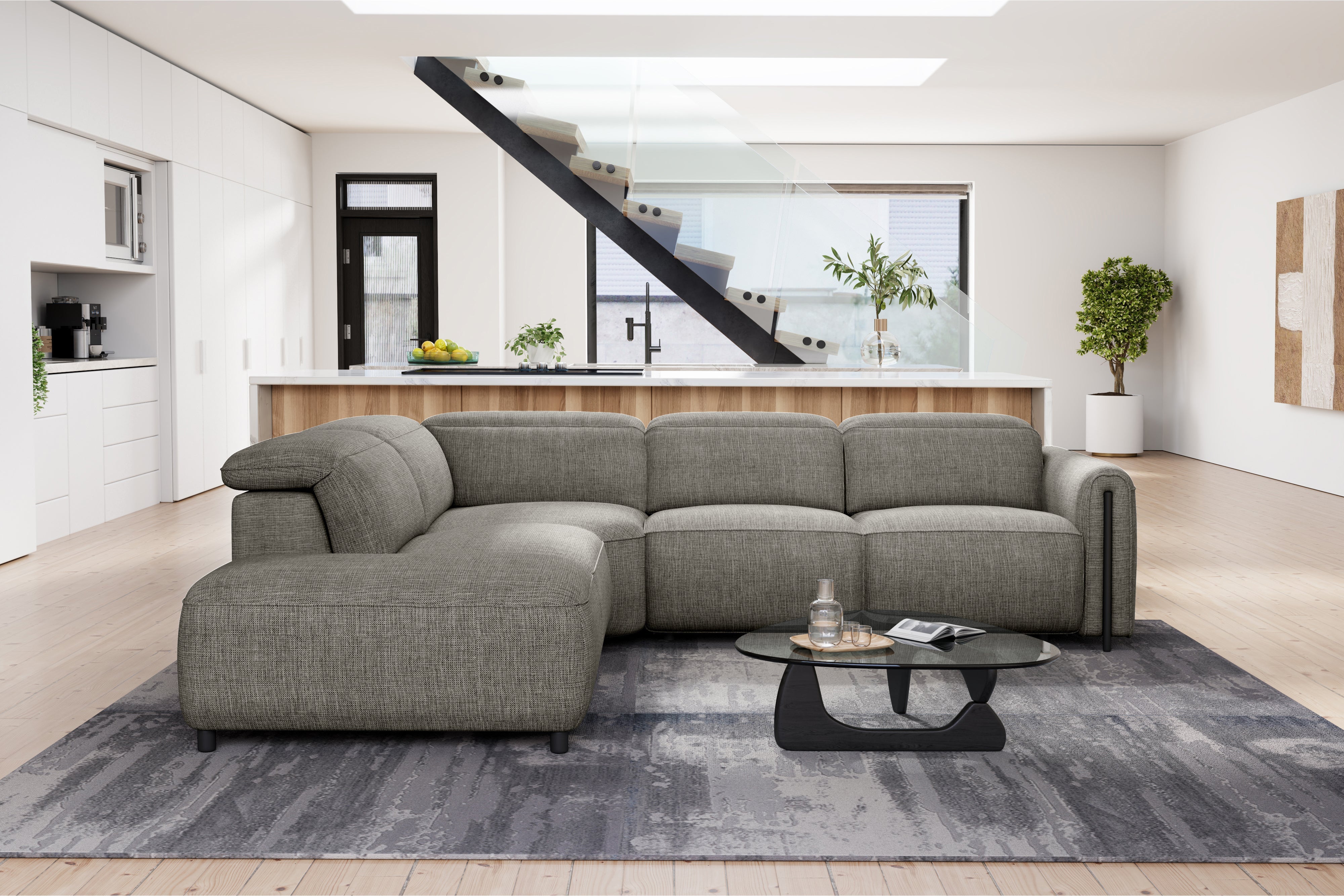 Octavia Fabric Reclining Corner Sectional Cloud Lounge - Image 27