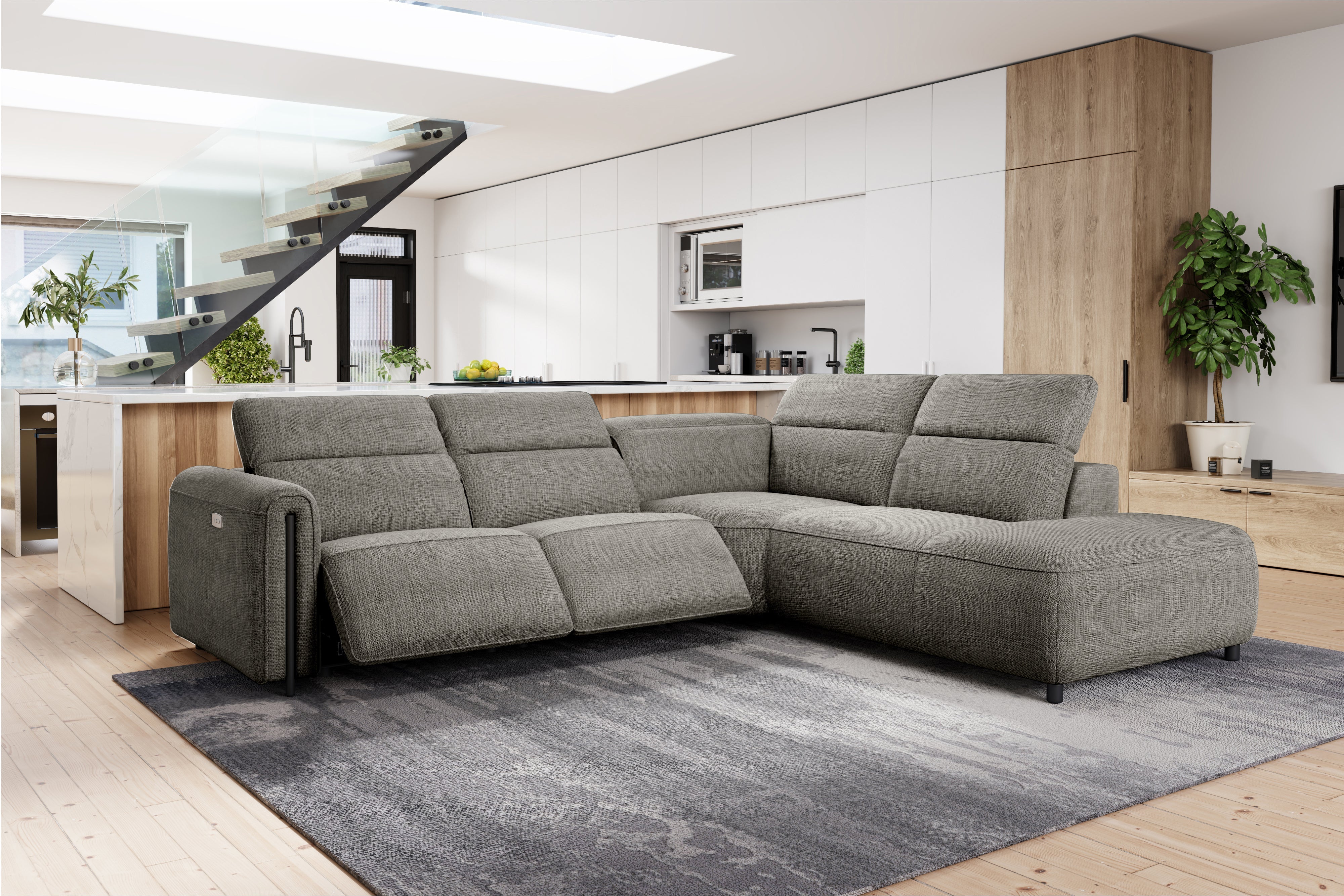 Octavia Fabric Reclining Corner Sectional Cloud Lounge - Image 35