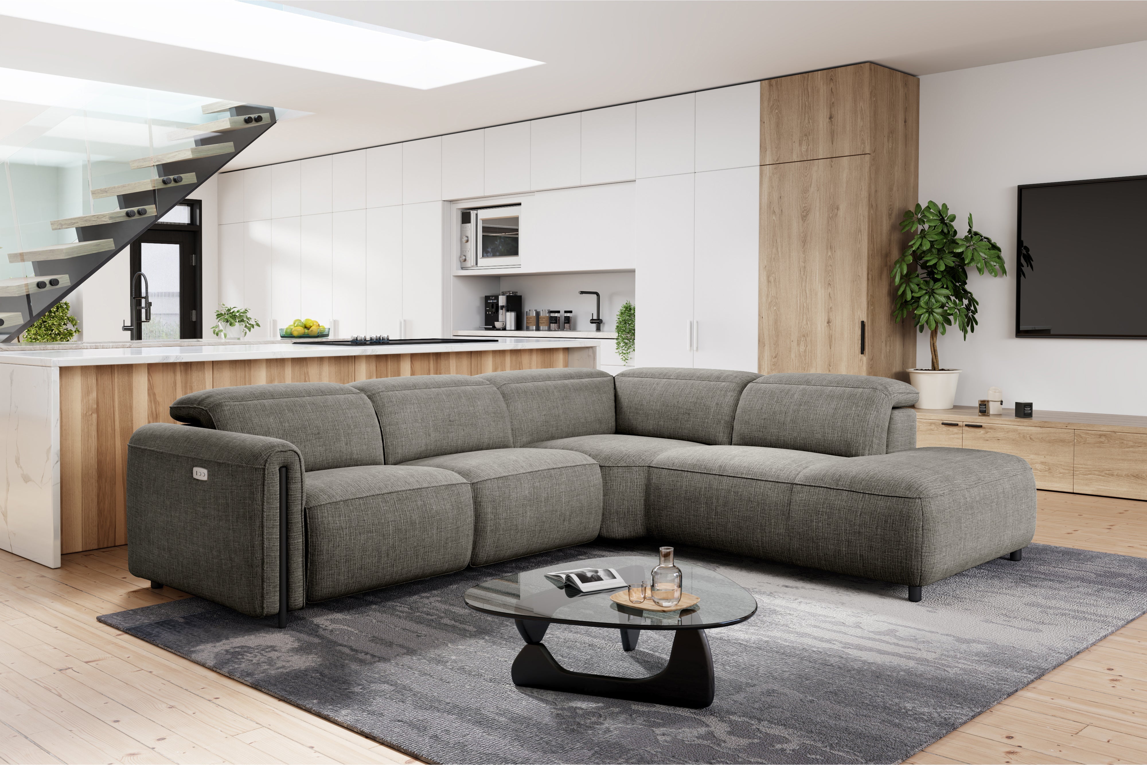 Octavia Fabric Reclining Corner Sectional Cloud Lounge - Image 37
