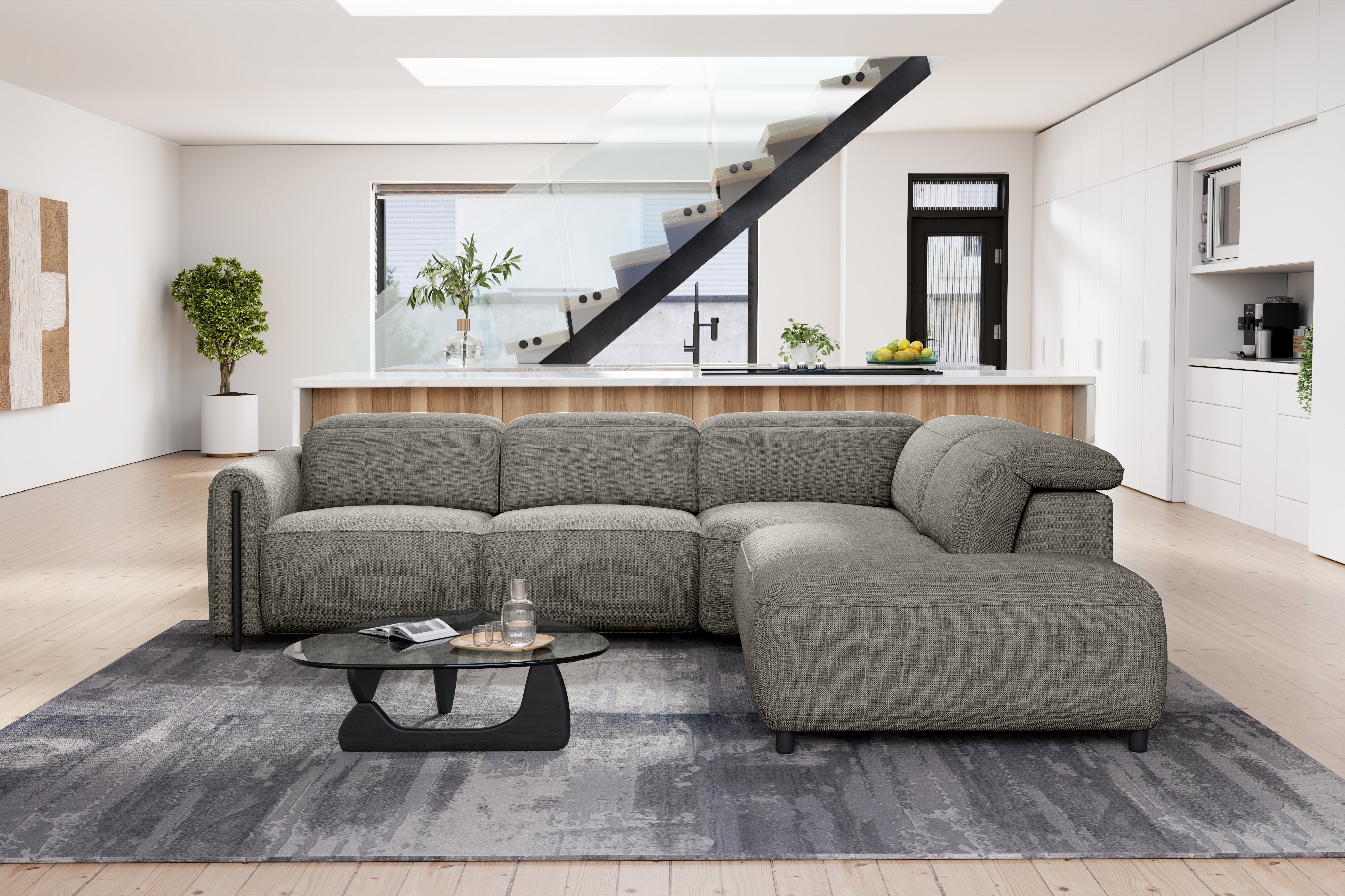 Octavia Fabric Reclining Corner Sectional Cloud Lounge - Image 38