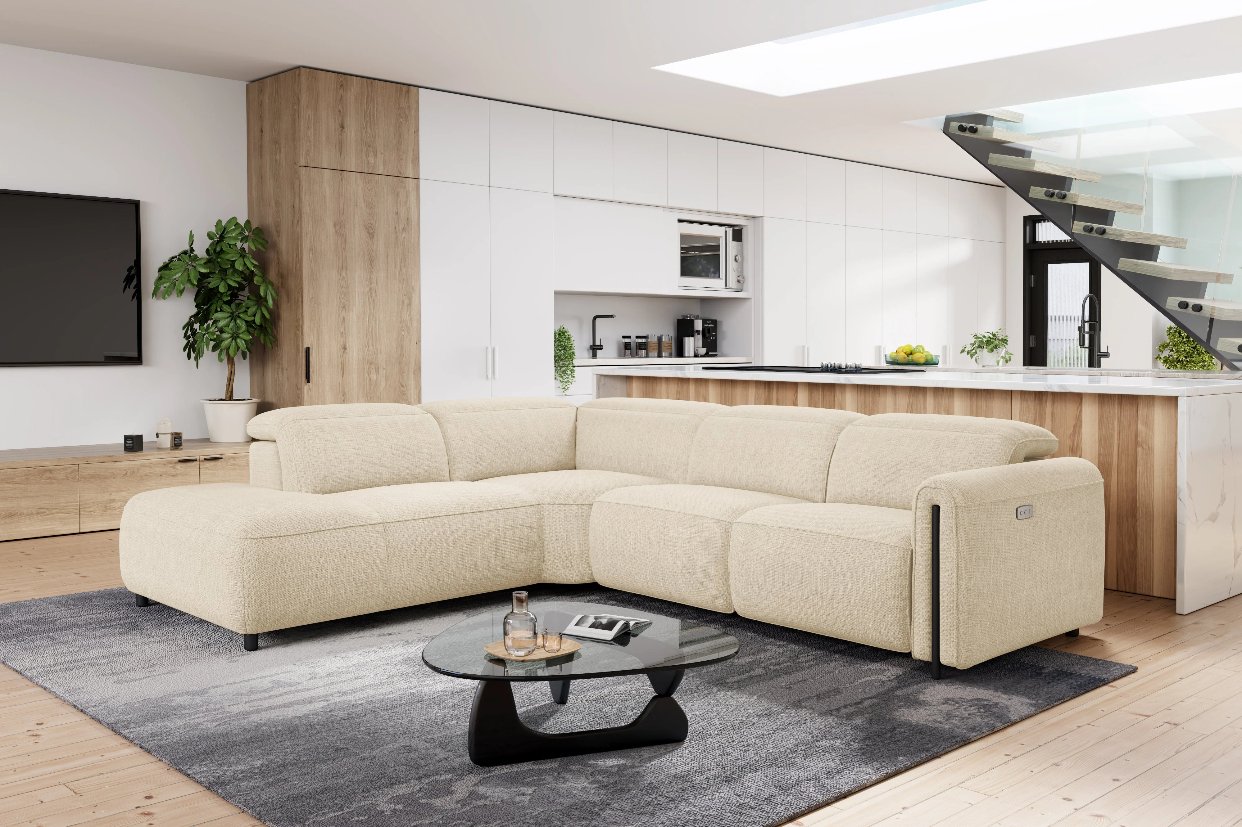 Octavia Fabric Reclining Corner Sectional Cloud Lounge - Image 48