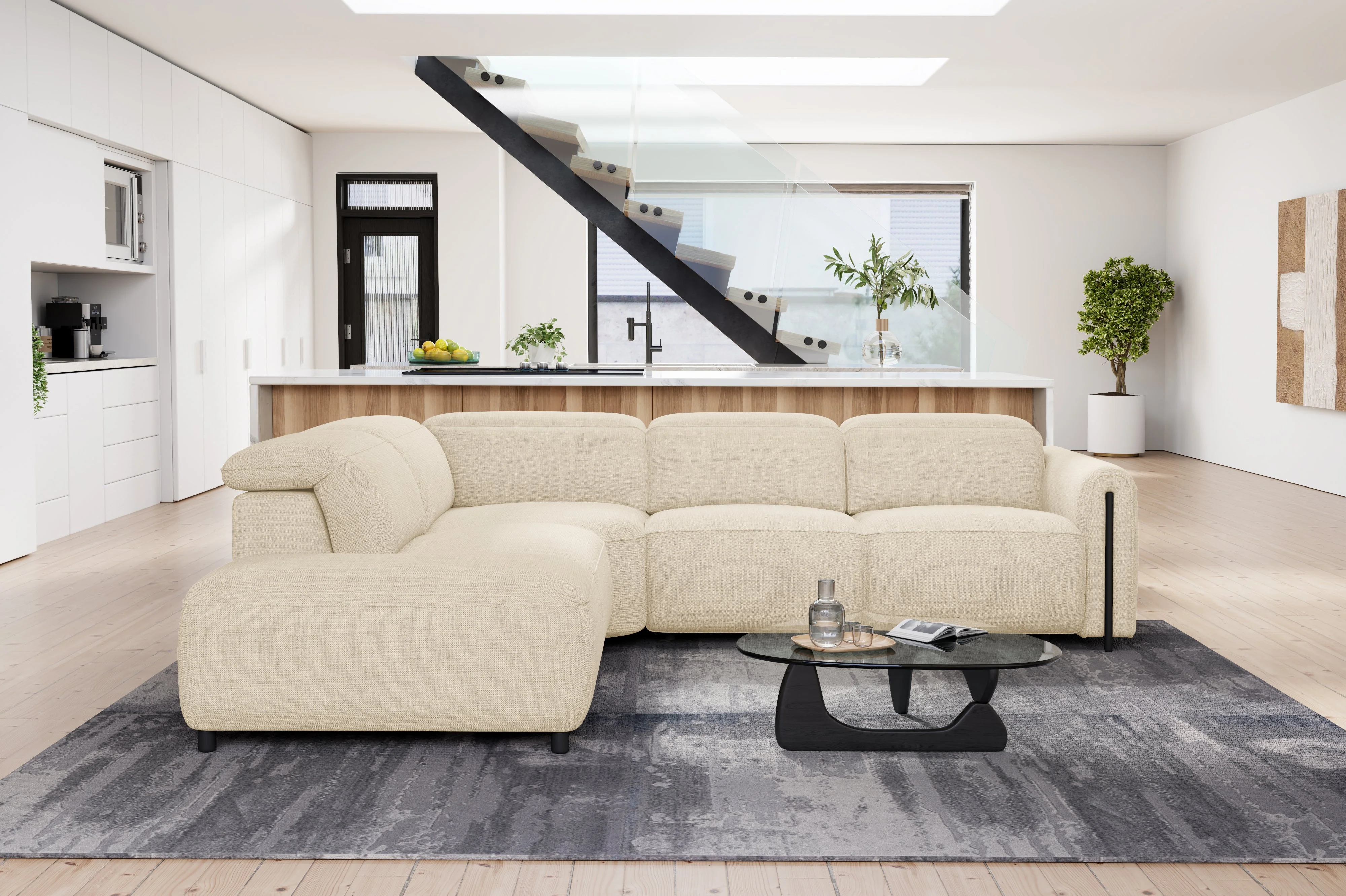 Octavia Fabric Reclining Corner Sectional Cloud Lounge - Image 49