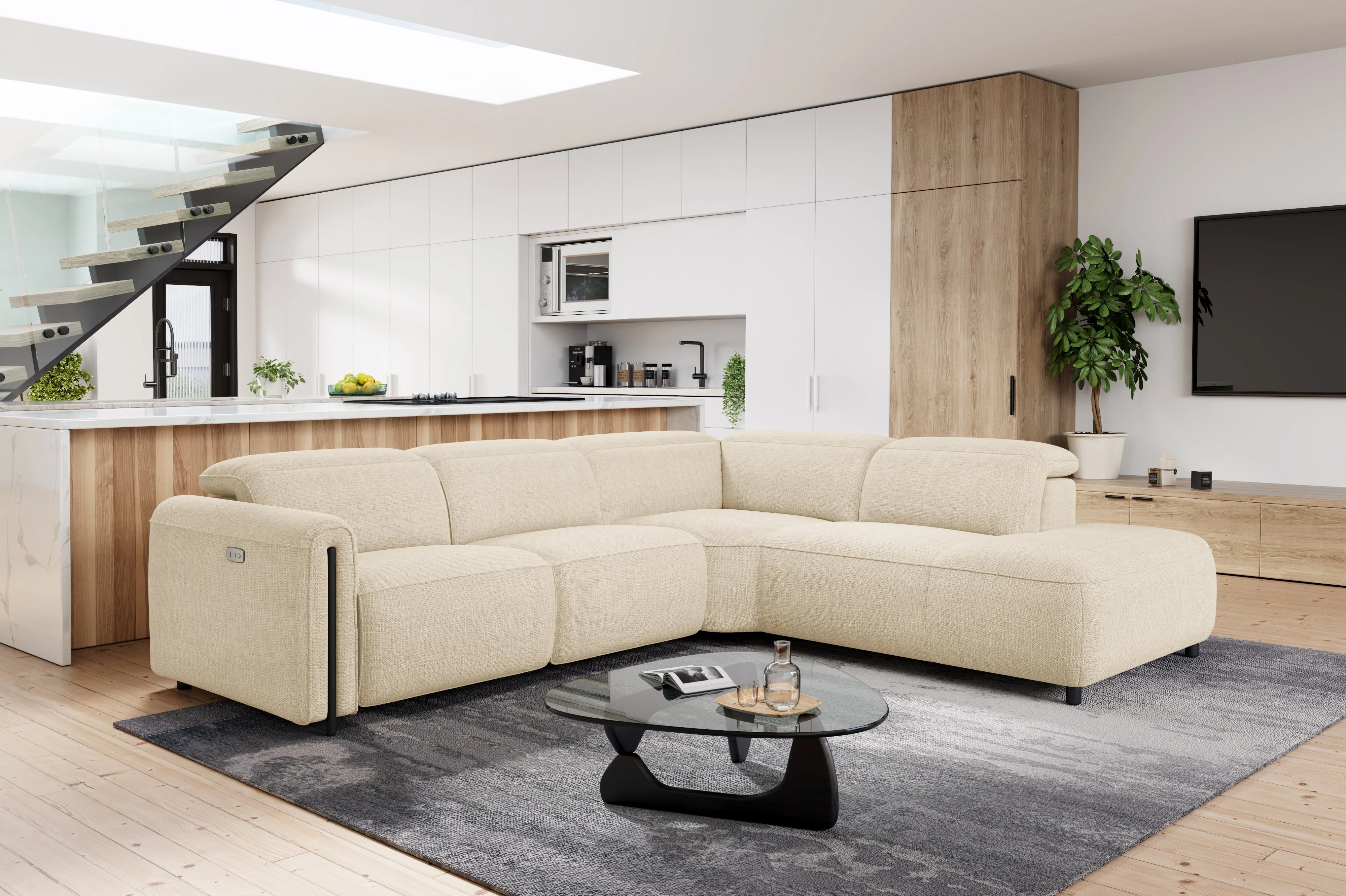 Octavia Fabric Reclining Corner Sectional Cloud Lounge - Image 59