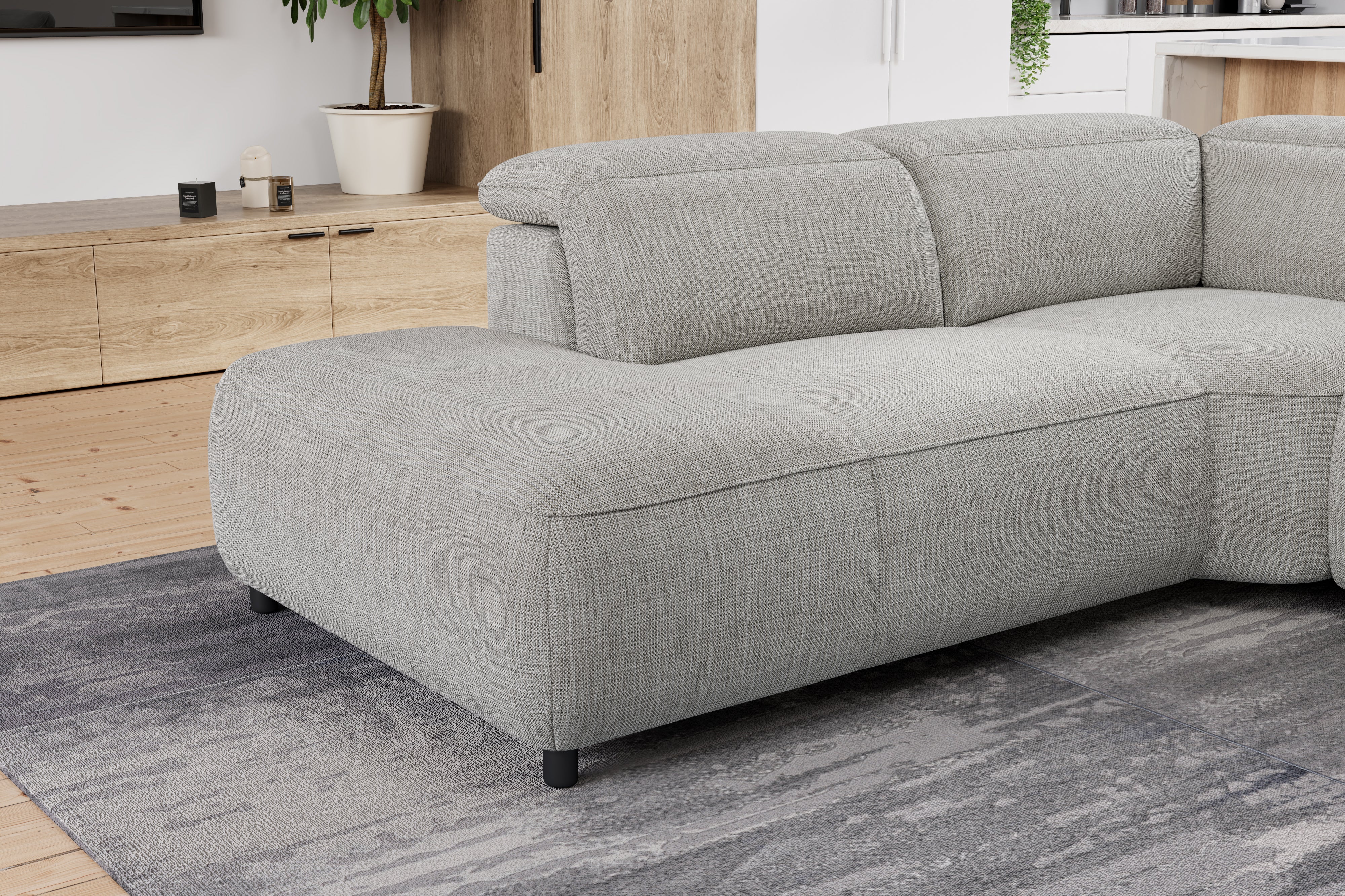 Octavia Fabric Reclining Corner Sectional Cloud Lounge - Image 6