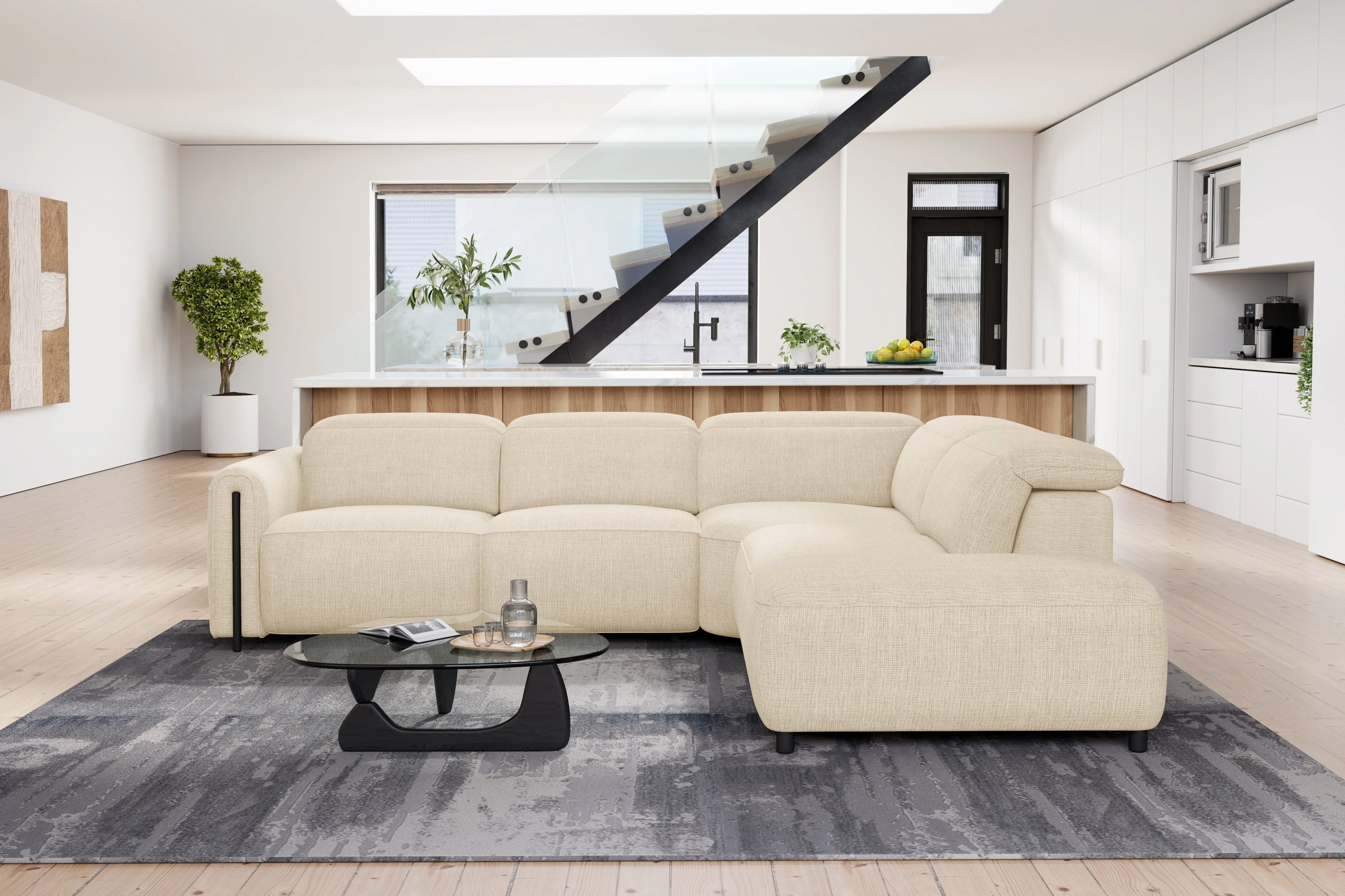 Octavia Fabric Reclining Corner Sectional Cloud Lounge - Image 60