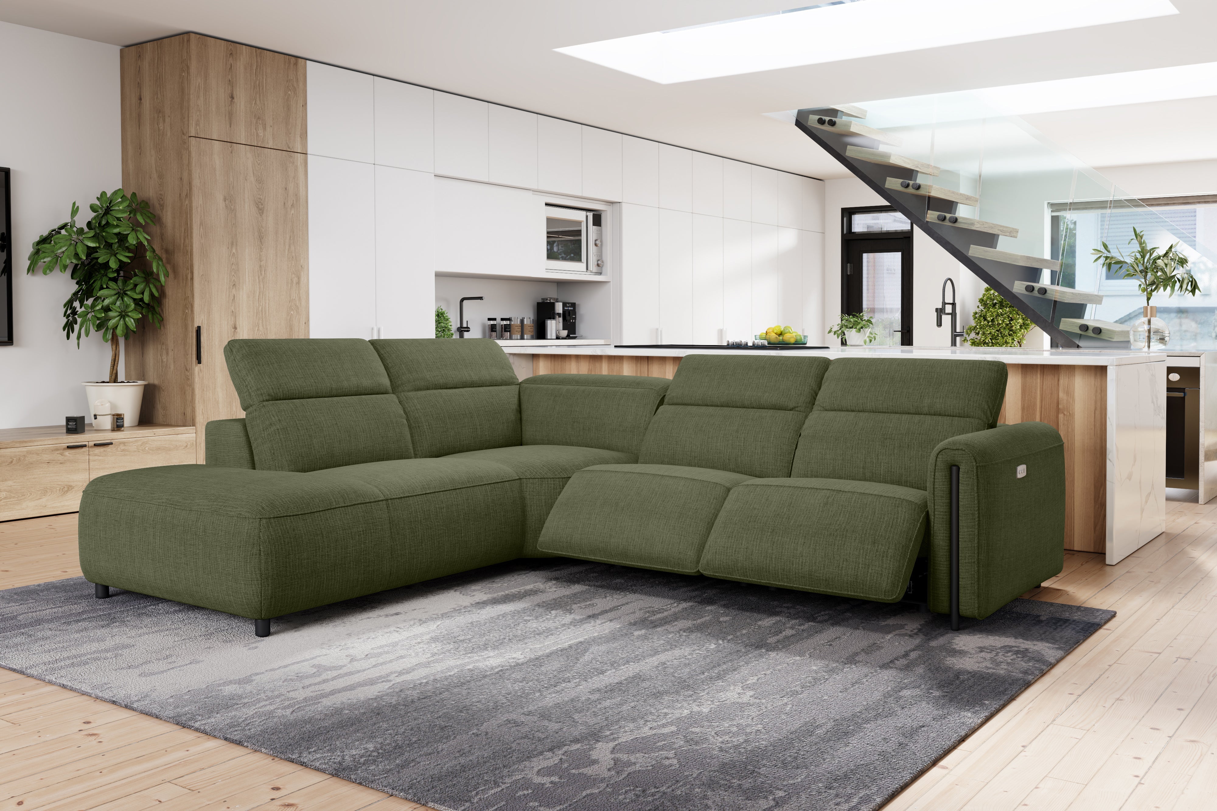 Octavia Fabric Reclining Corner Sectional Cloud Lounge - Image 68