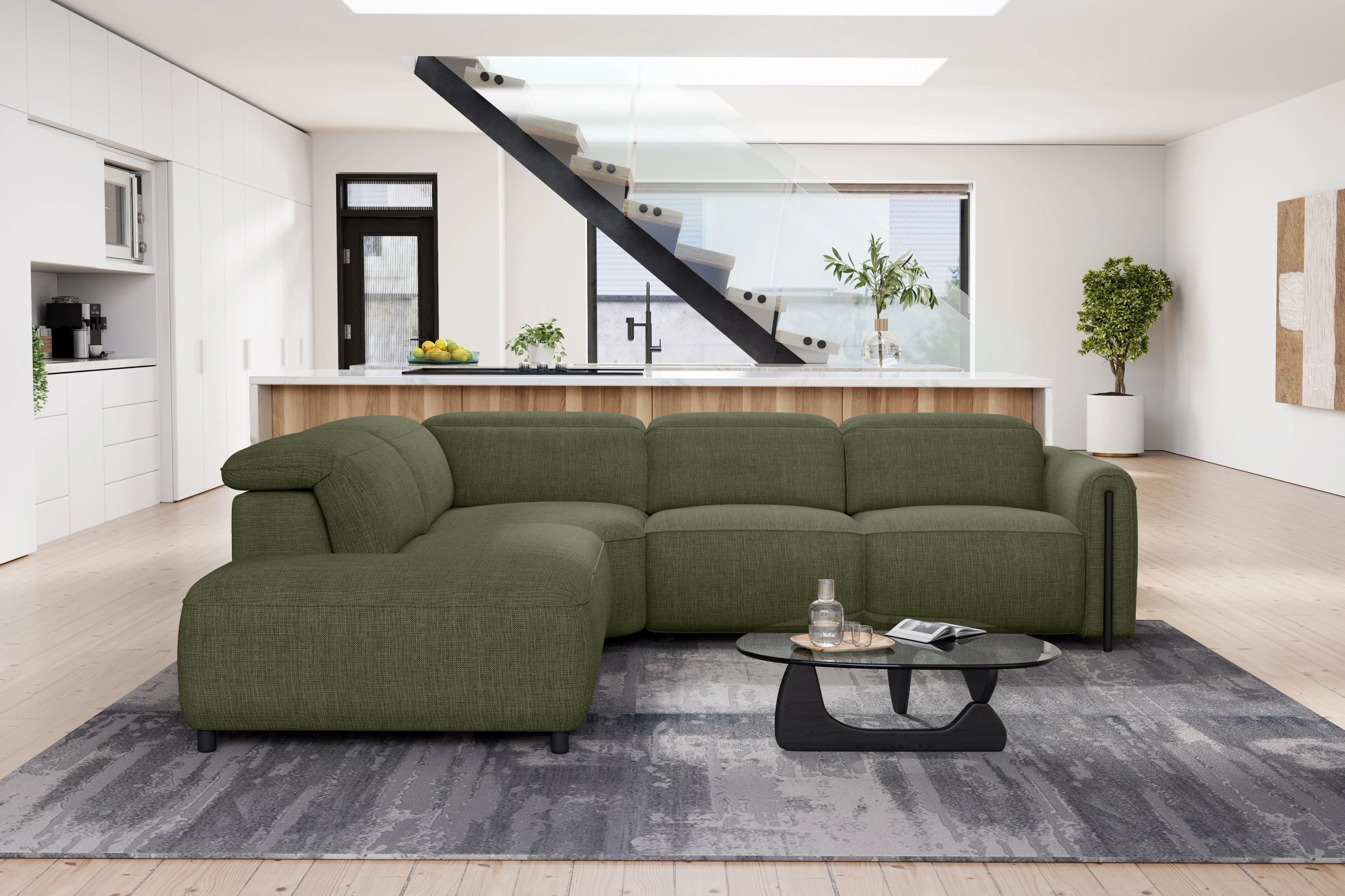 Octavia Fabric Reclining Corner Sectional Cloud Lounge - Image 71
