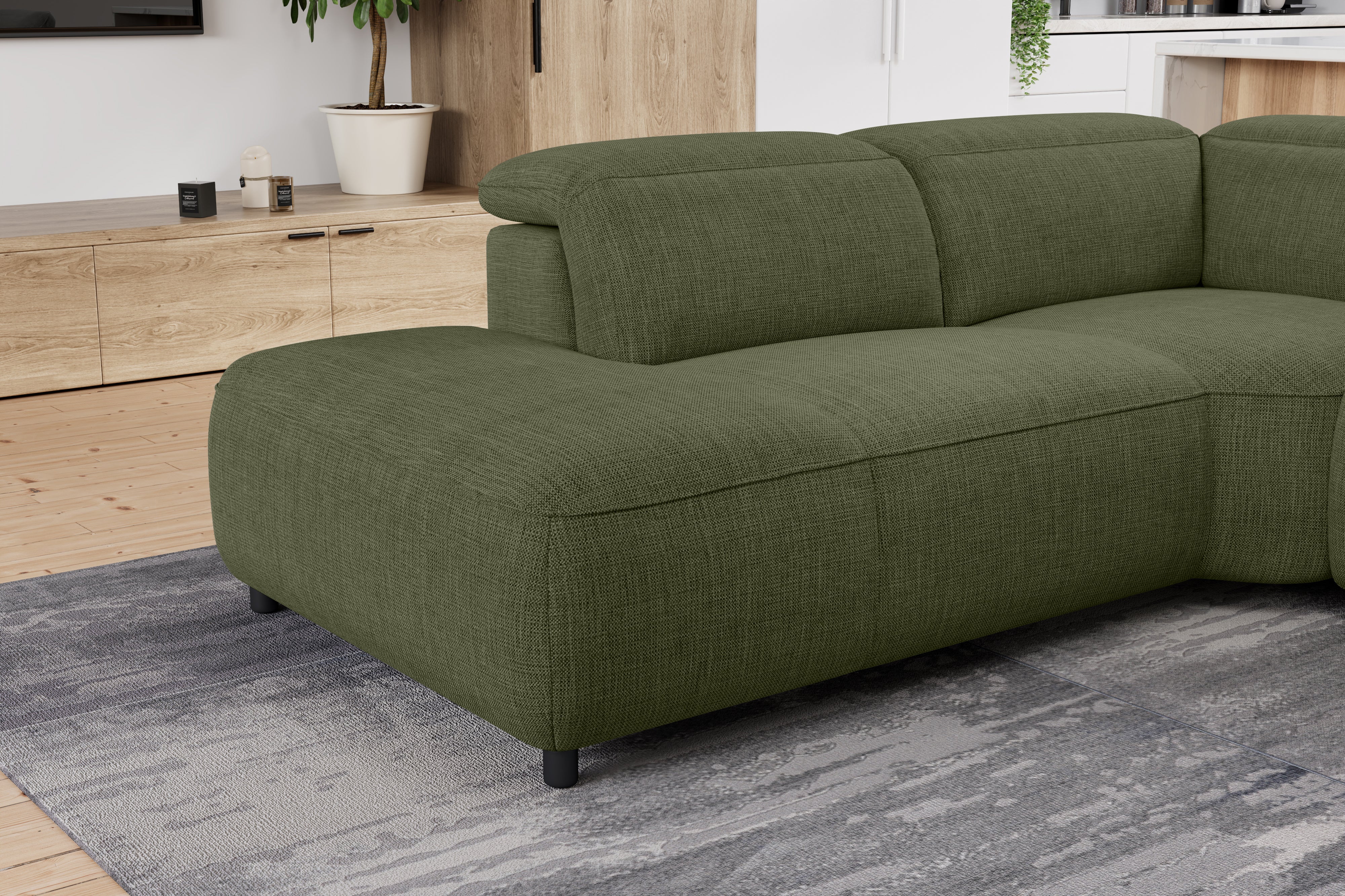 Octavia Fabric Reclining Corner Sectional Cloud Lounge - Image 72