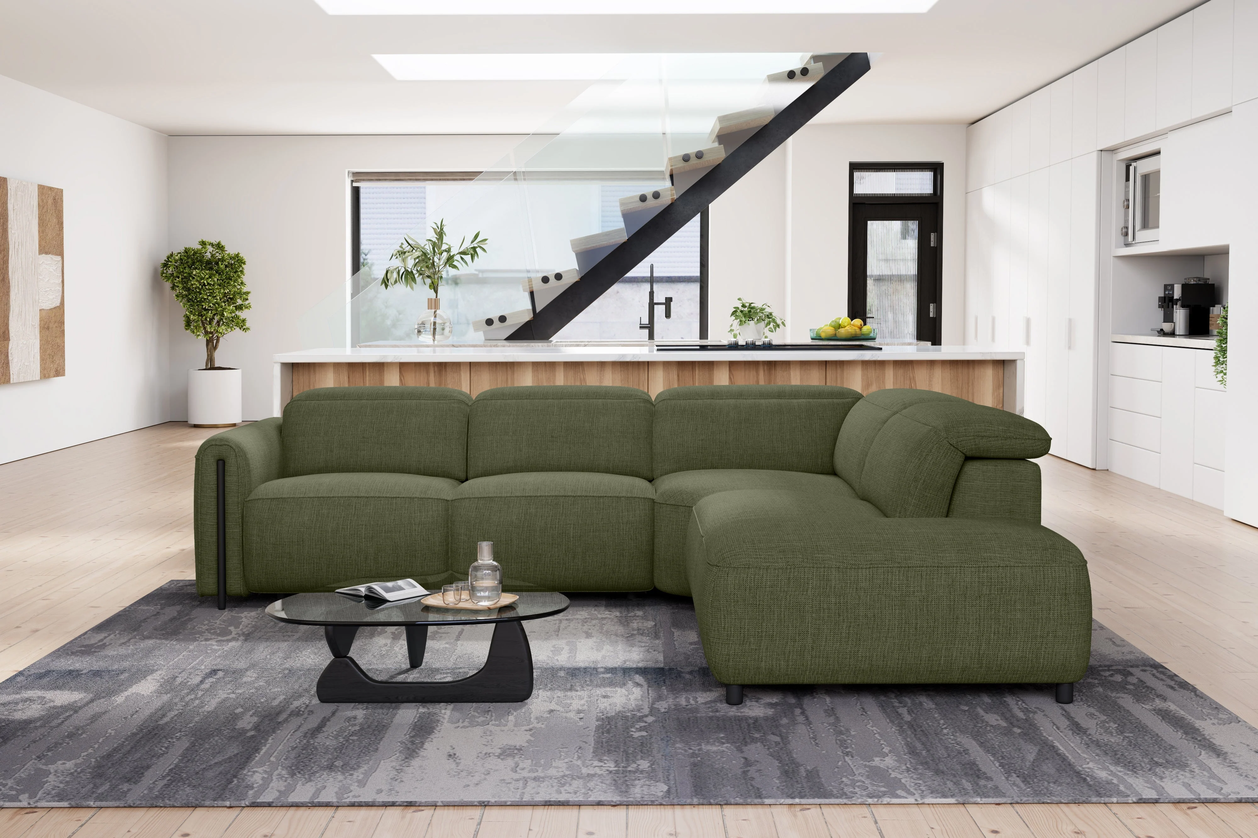 Octavia Fabric Reclining Corner Sectional Cloud Lounge - Image 82