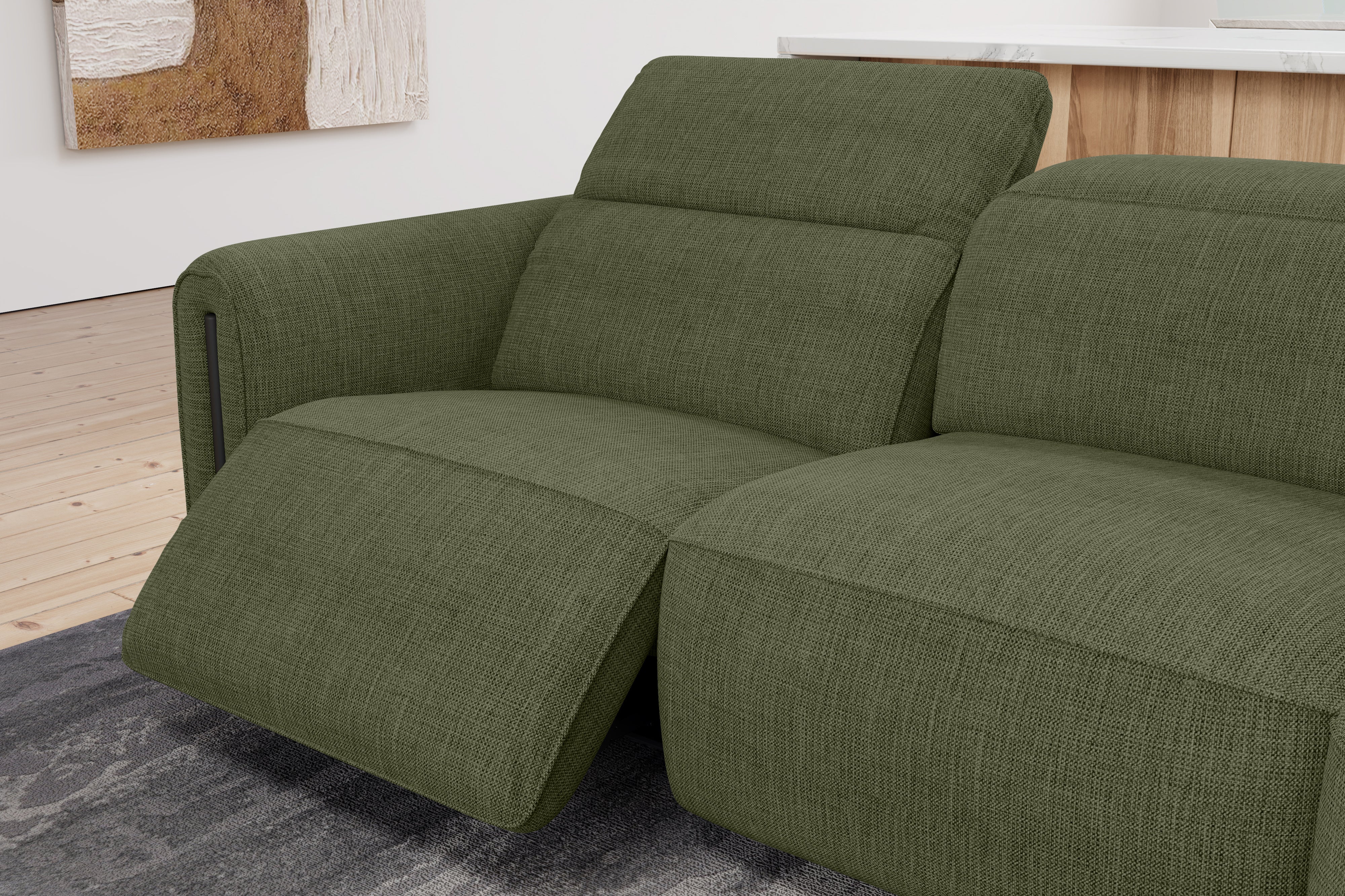Octavia Fabric Reclining Corner Sectional Cloud Lounge - Image 83