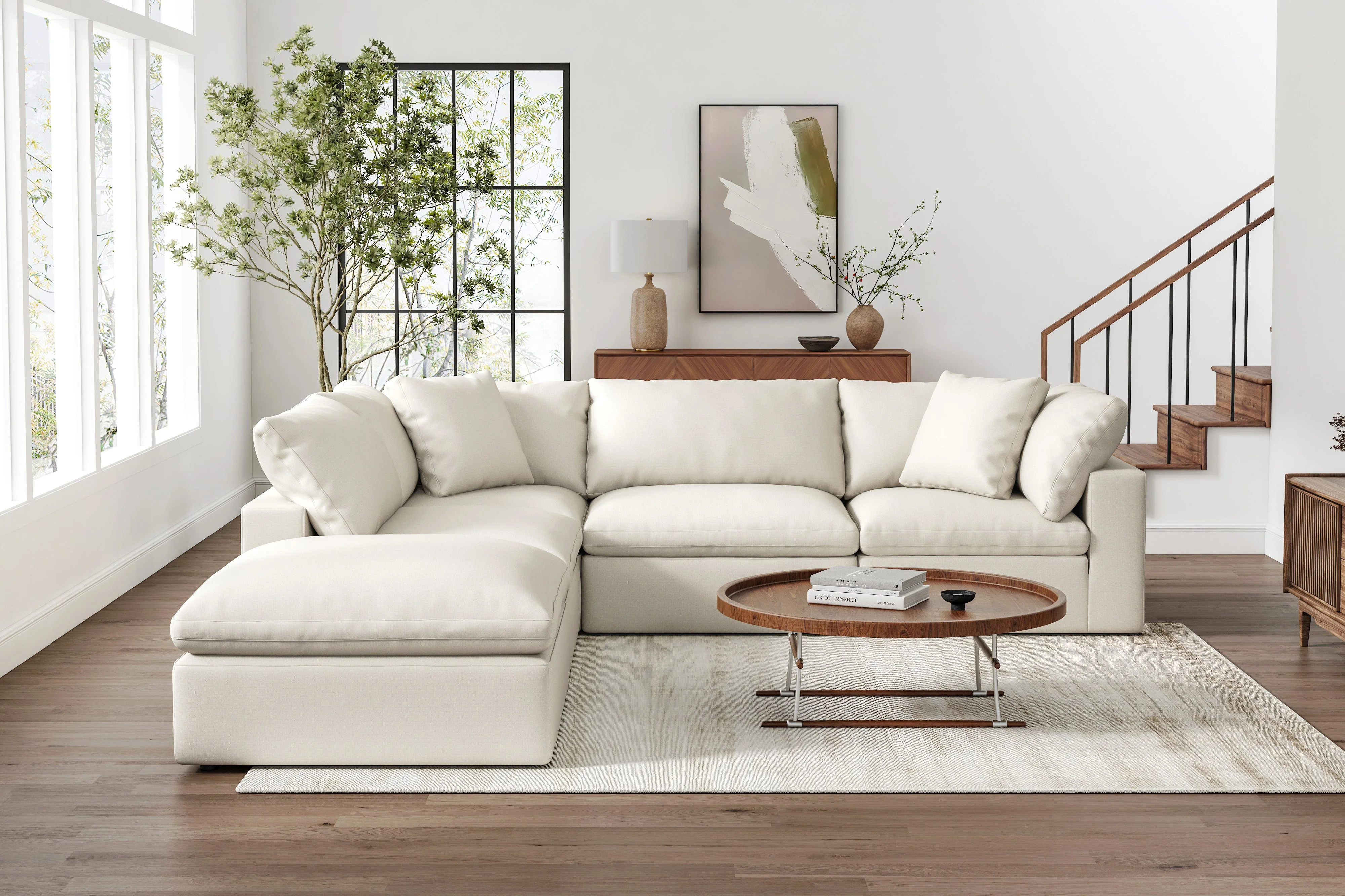 Ophelia Fabric Modular Sectional Lounge - Image 4