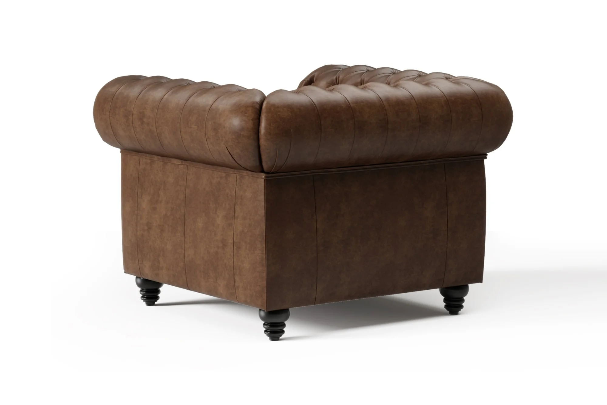 Parma Leather Chesterfield Accent Chair - Image 10