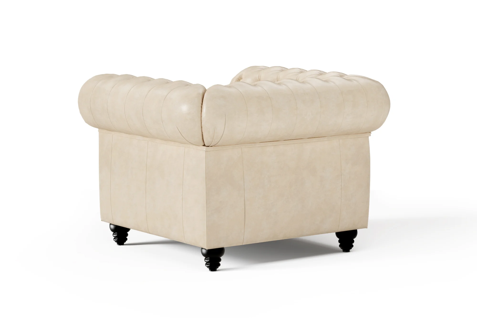 Parma Leather Chesterfield Accent Chair - Image 22