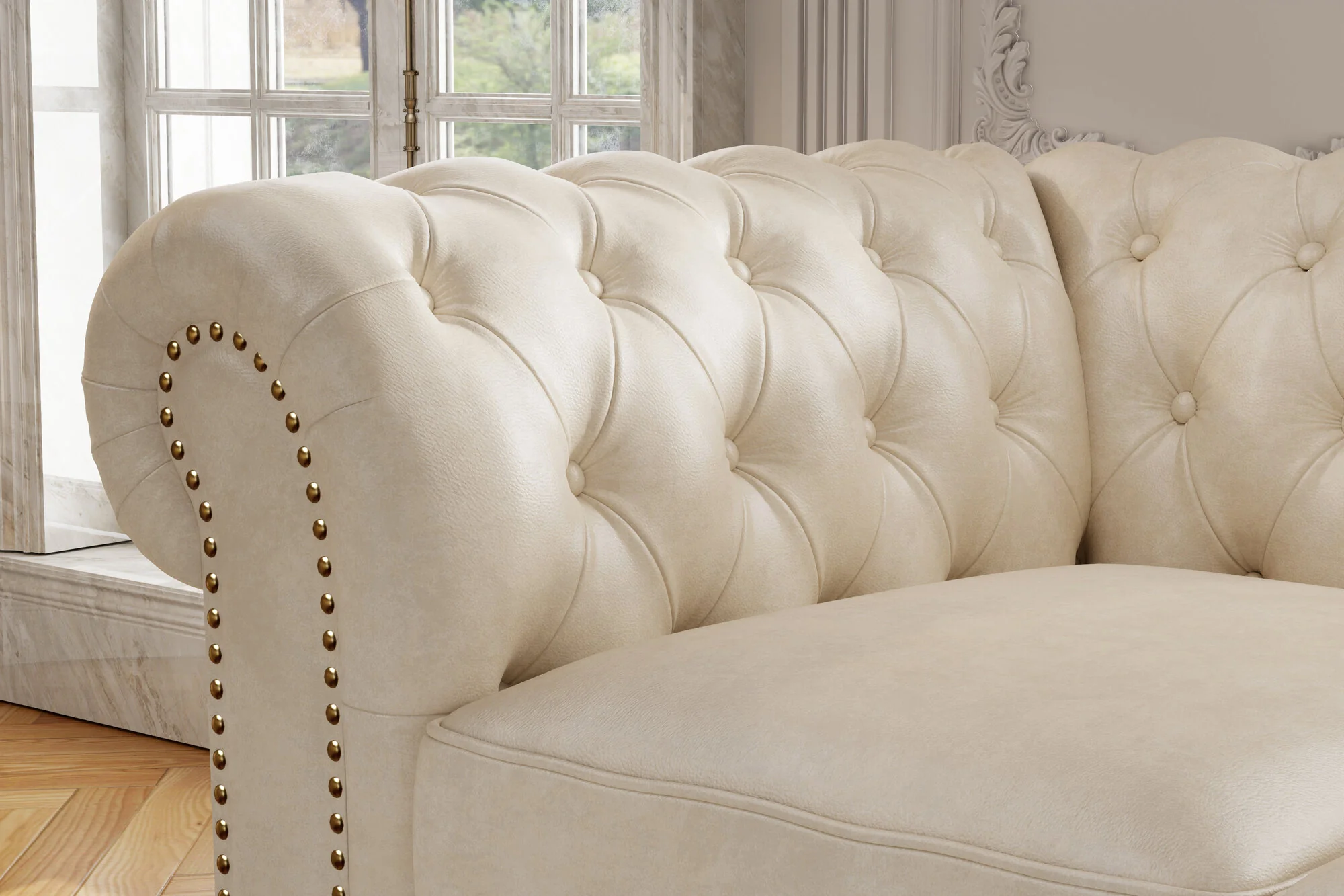 Parma Leather Chesterfield Lounge - Image 21