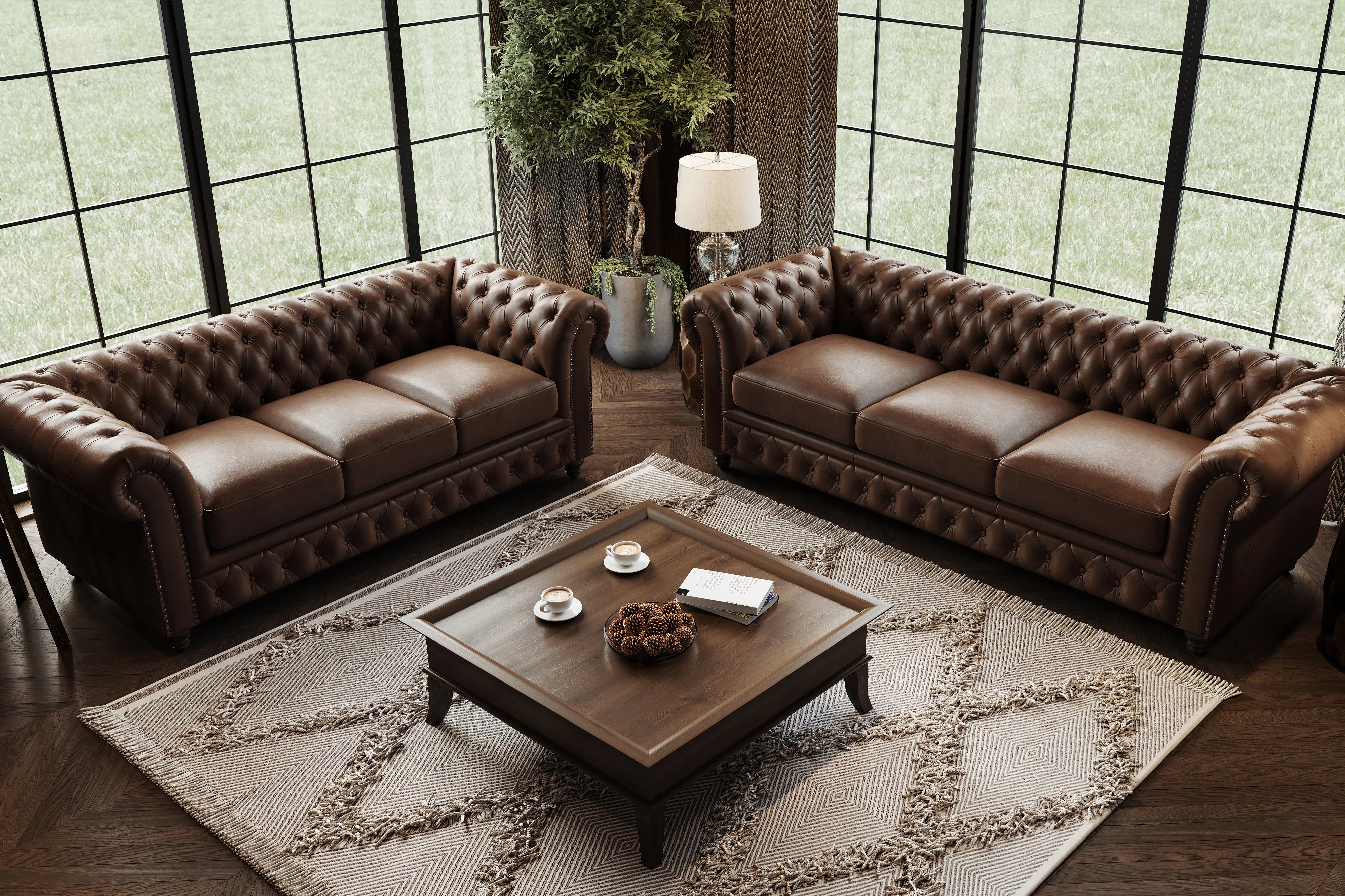 Parma Leather Chesterfield Lounge - Image 28