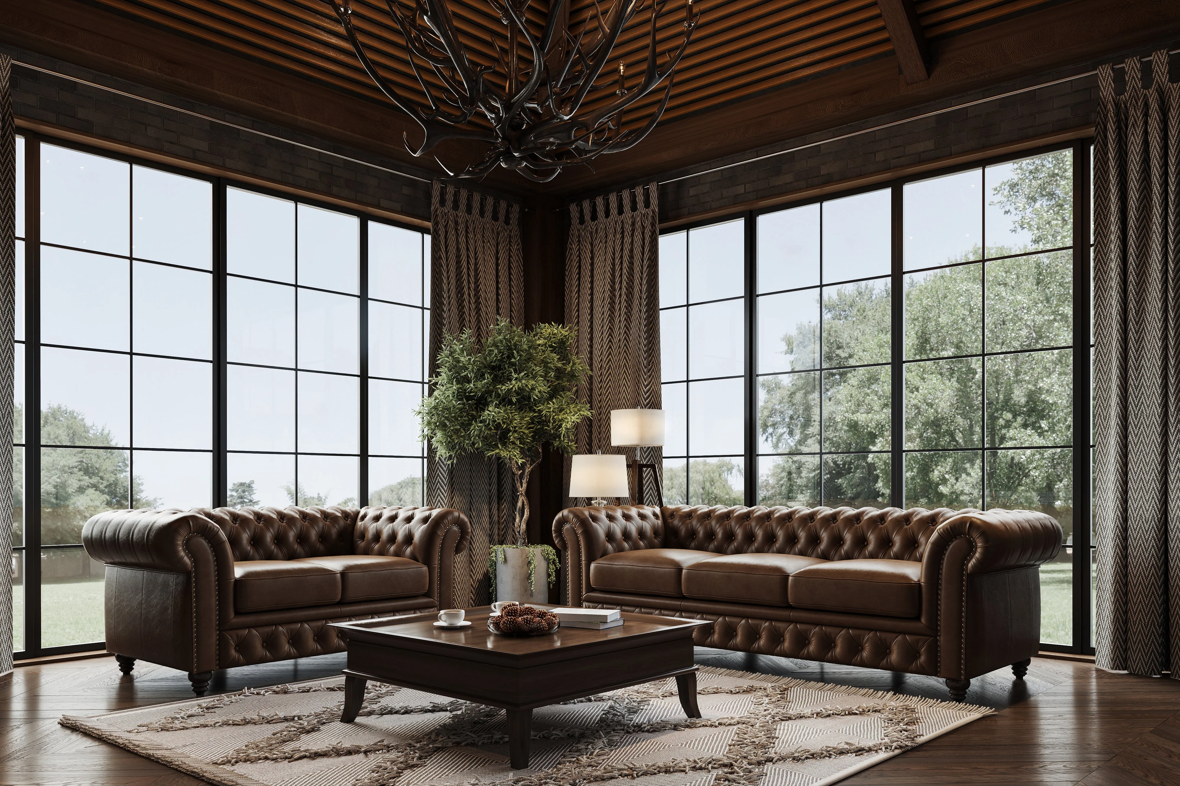 Parma Leather Chesterfield Lounge - Image 42