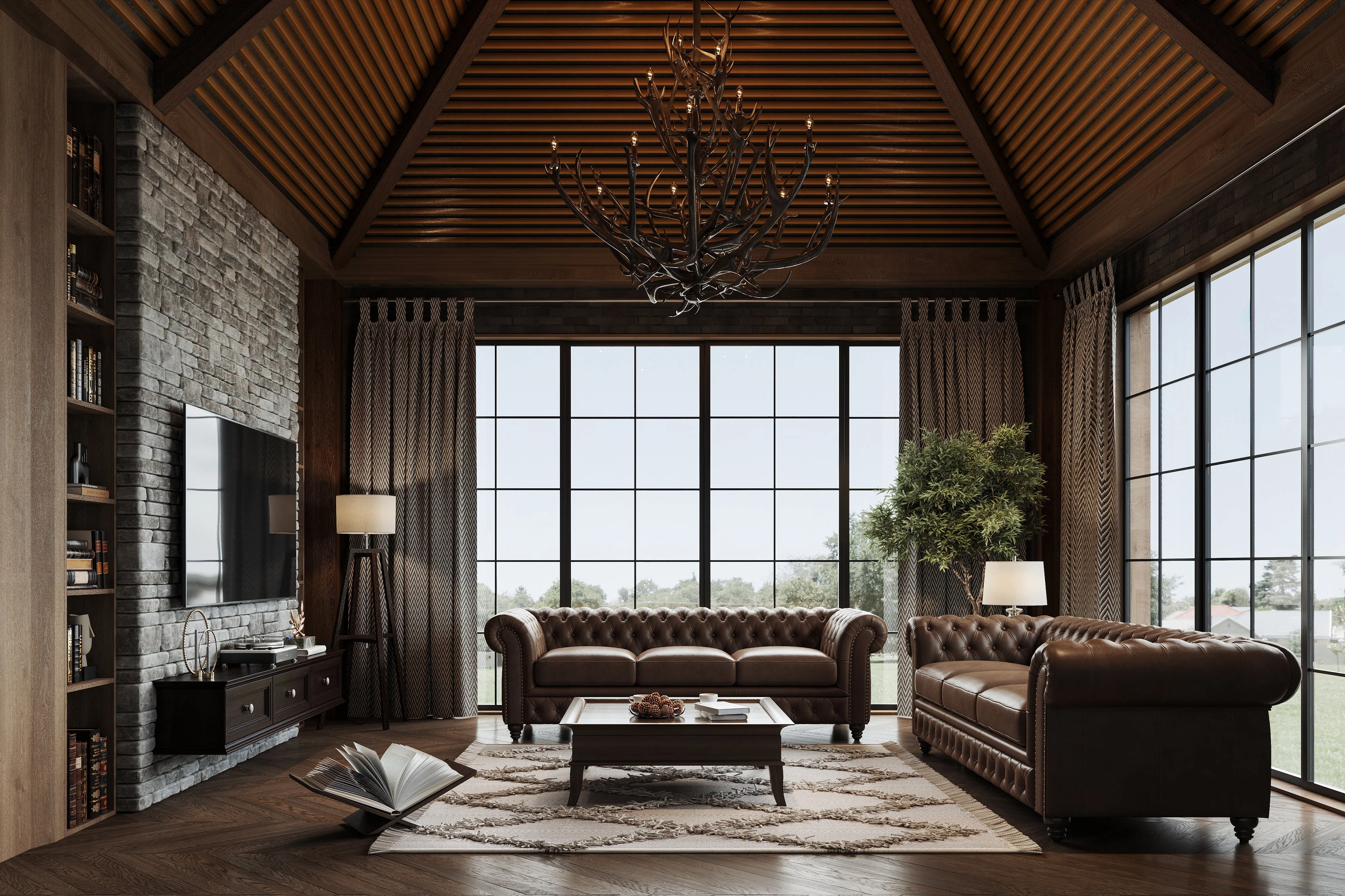 Parma Leather Chesterfield Lounge - Image 43