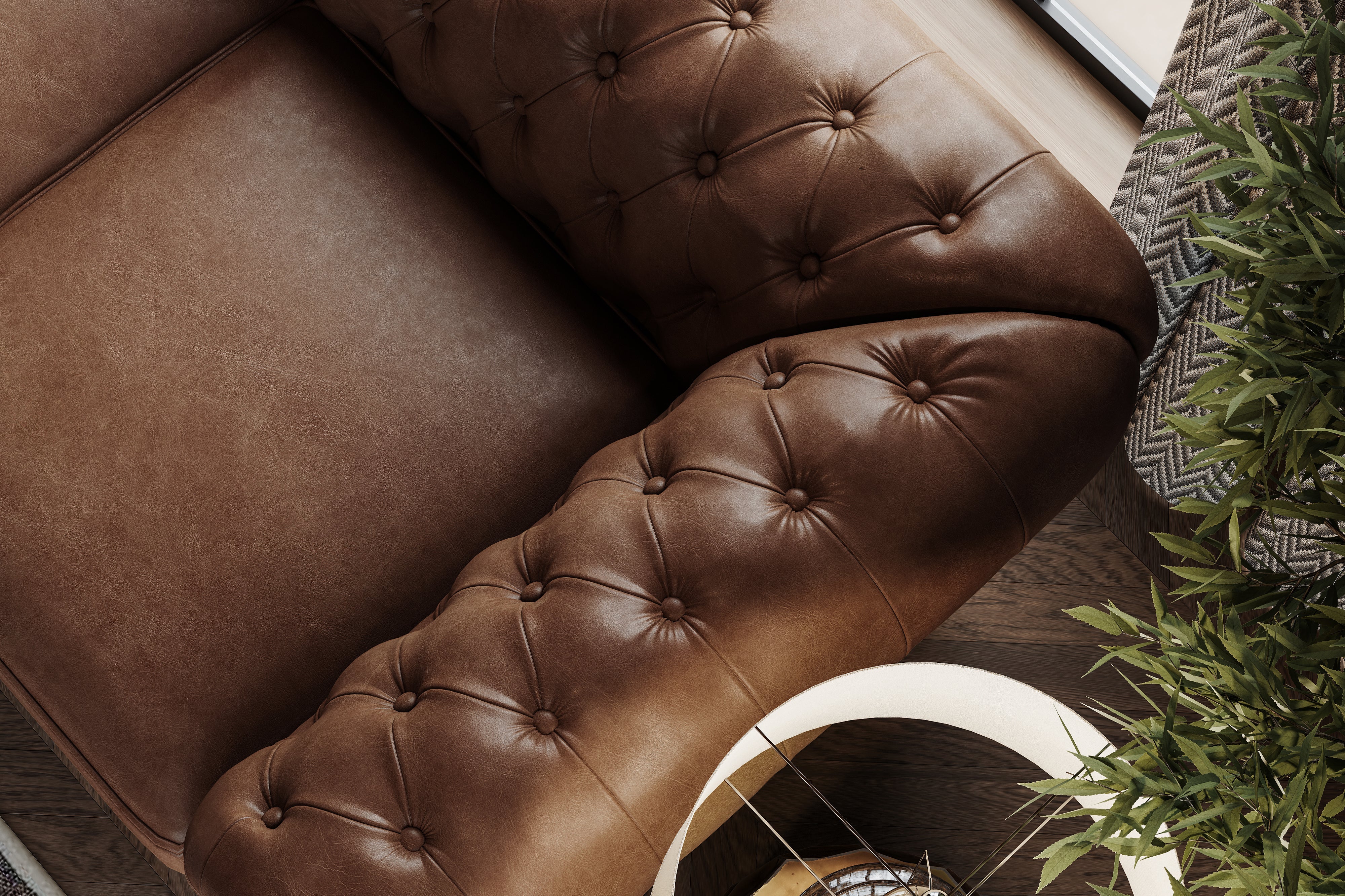 Parma Leather Chesterfield Lounge - Image 46
