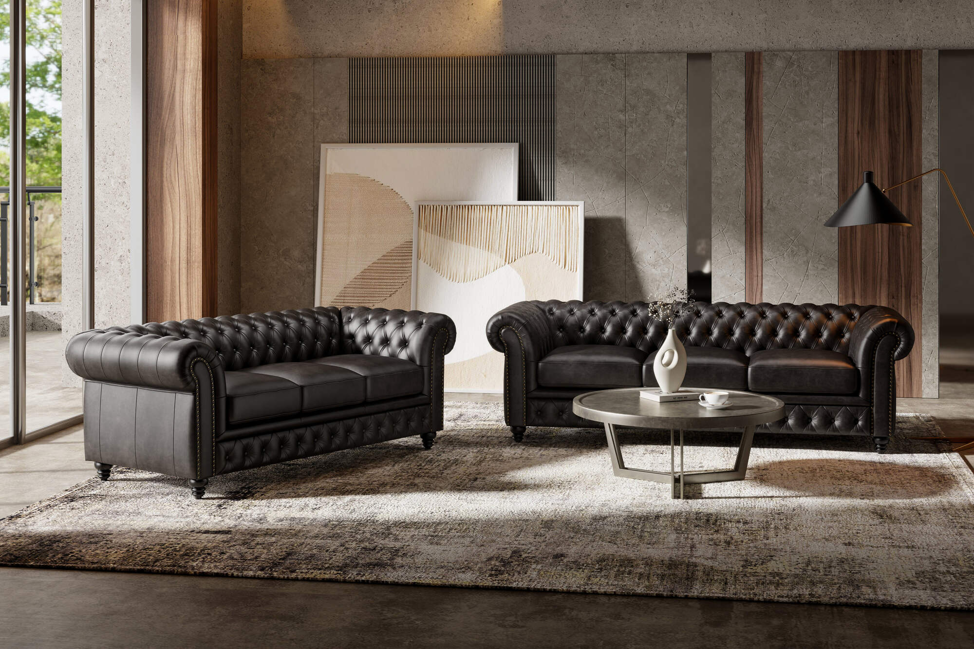 Parma Leather Chesterfield Lounge - Image 63