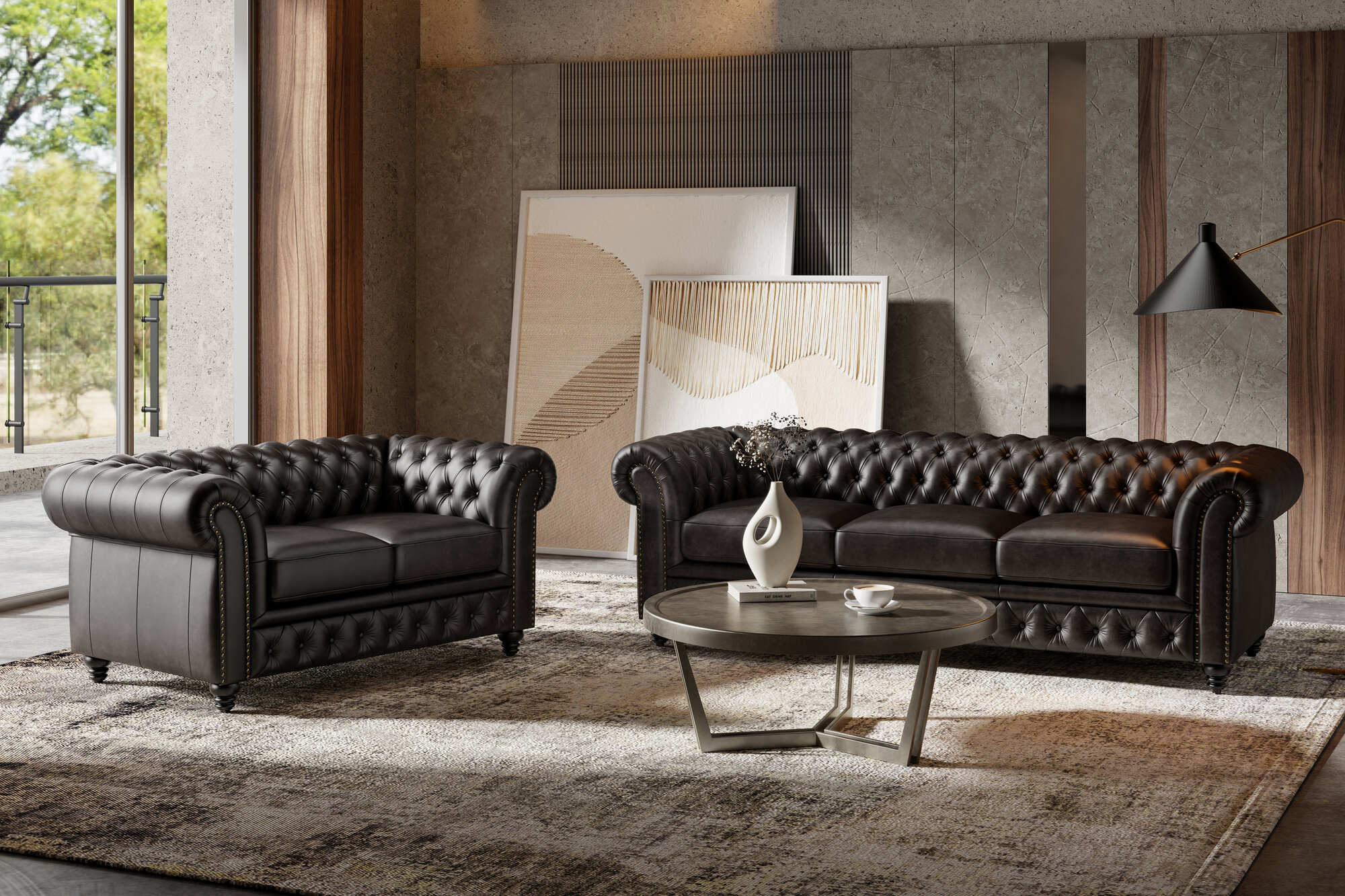Parma Leather Chesterfield Lounge - Image 73