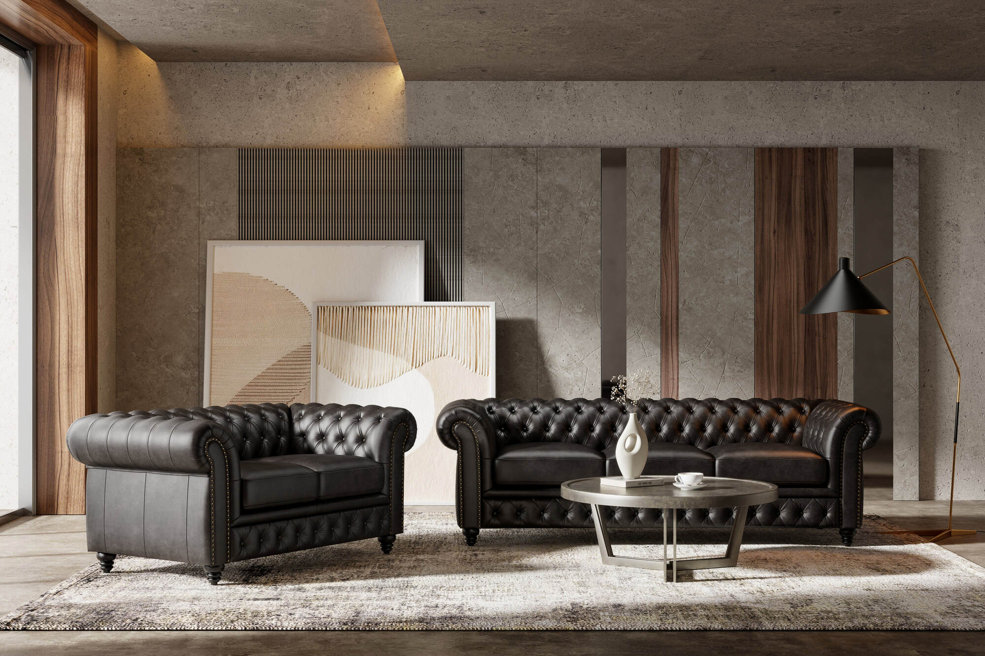 Parma Leather Chesterfield Lounge - Image 79
