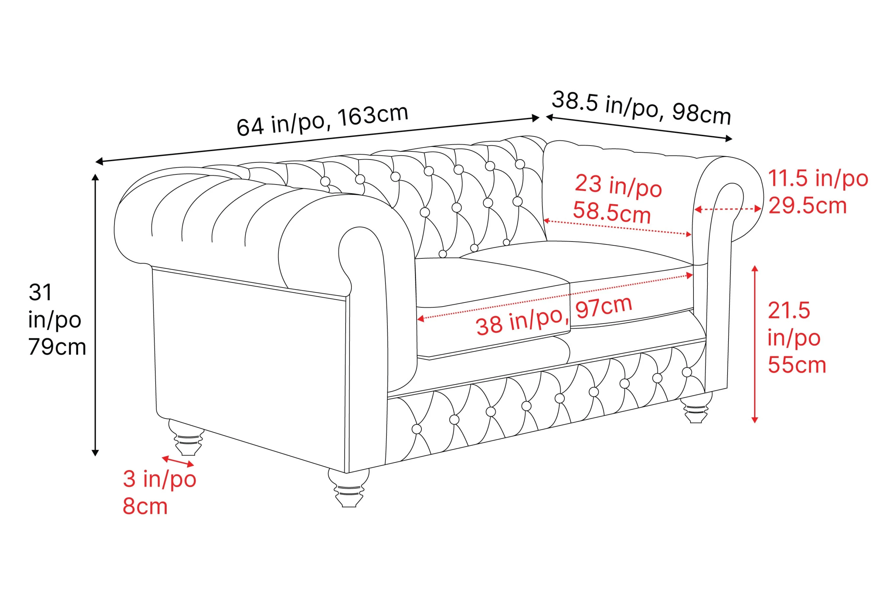 Parma Leather Chesterfield Lounge - Image 80