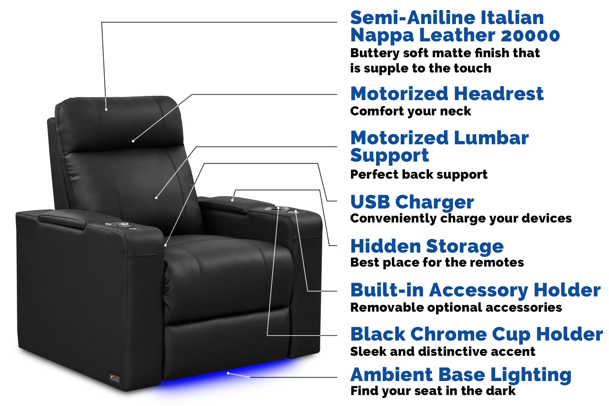 Piacenza Luxury Home Theater Lounge - Image 12