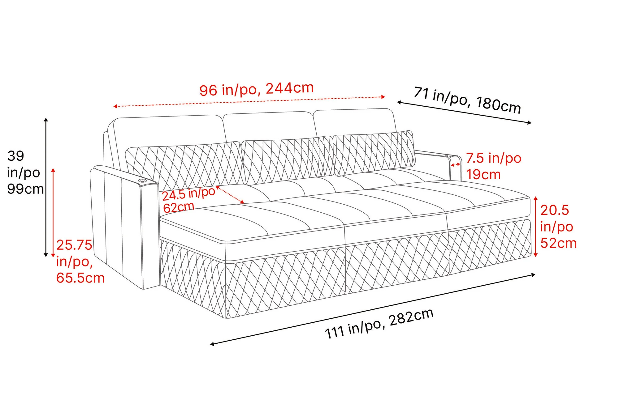 Pisa Leather Lounge Sectional - Image 18