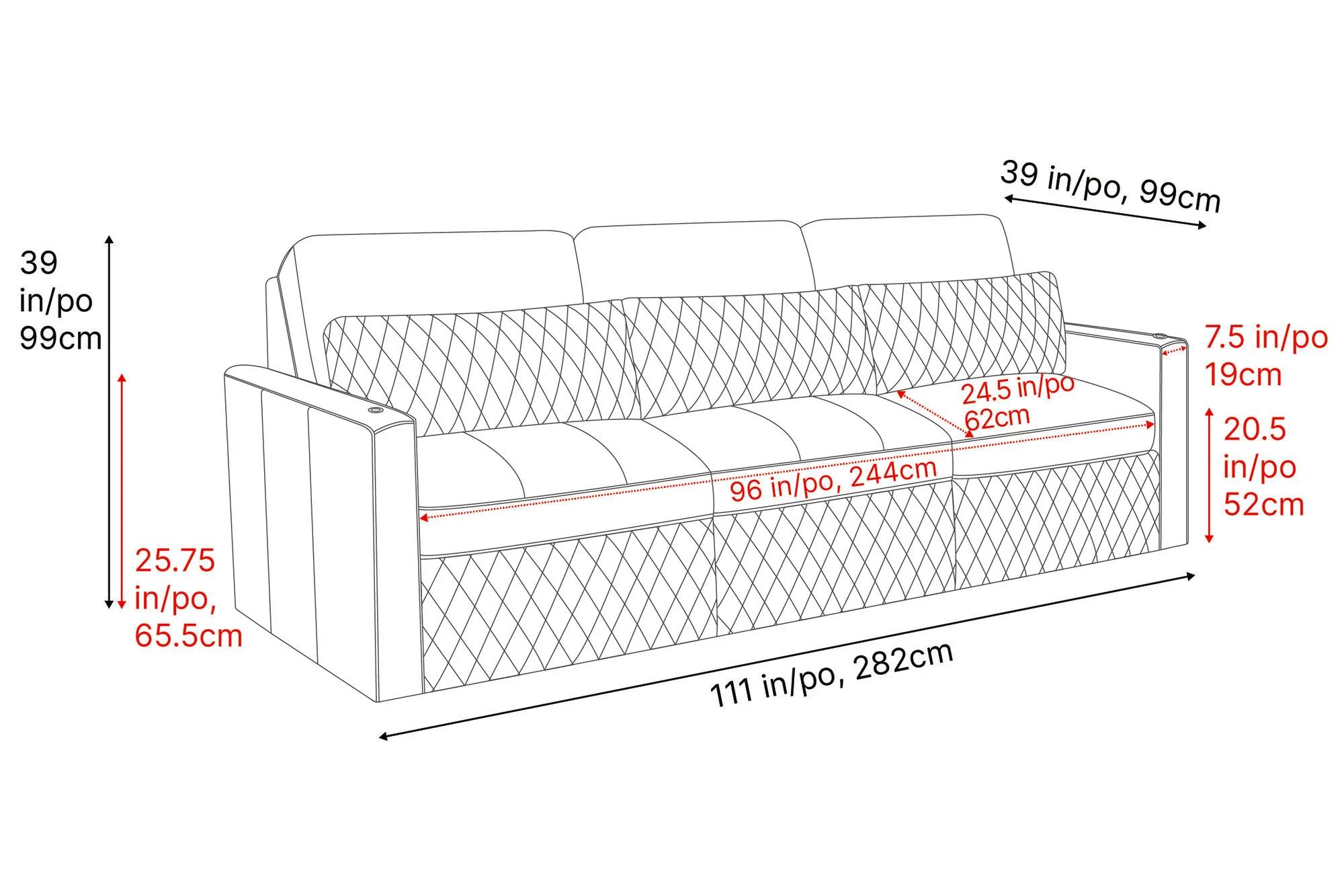 Pisa Leather Lounge Sectional - Image 3